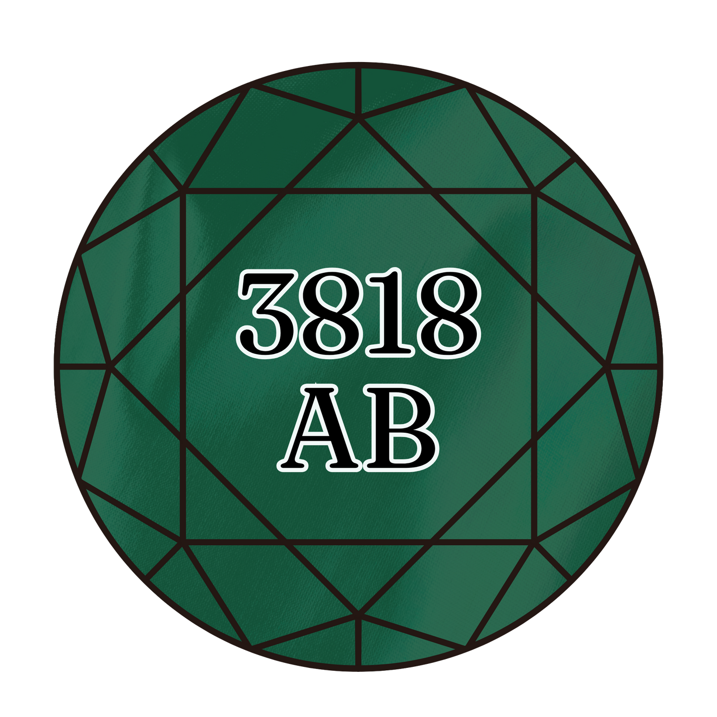 True North Diamond Art AB Round Diamond Drills 3818AB - Ultra Very Dark Emerald Green - Round Bulk Diamond Drills