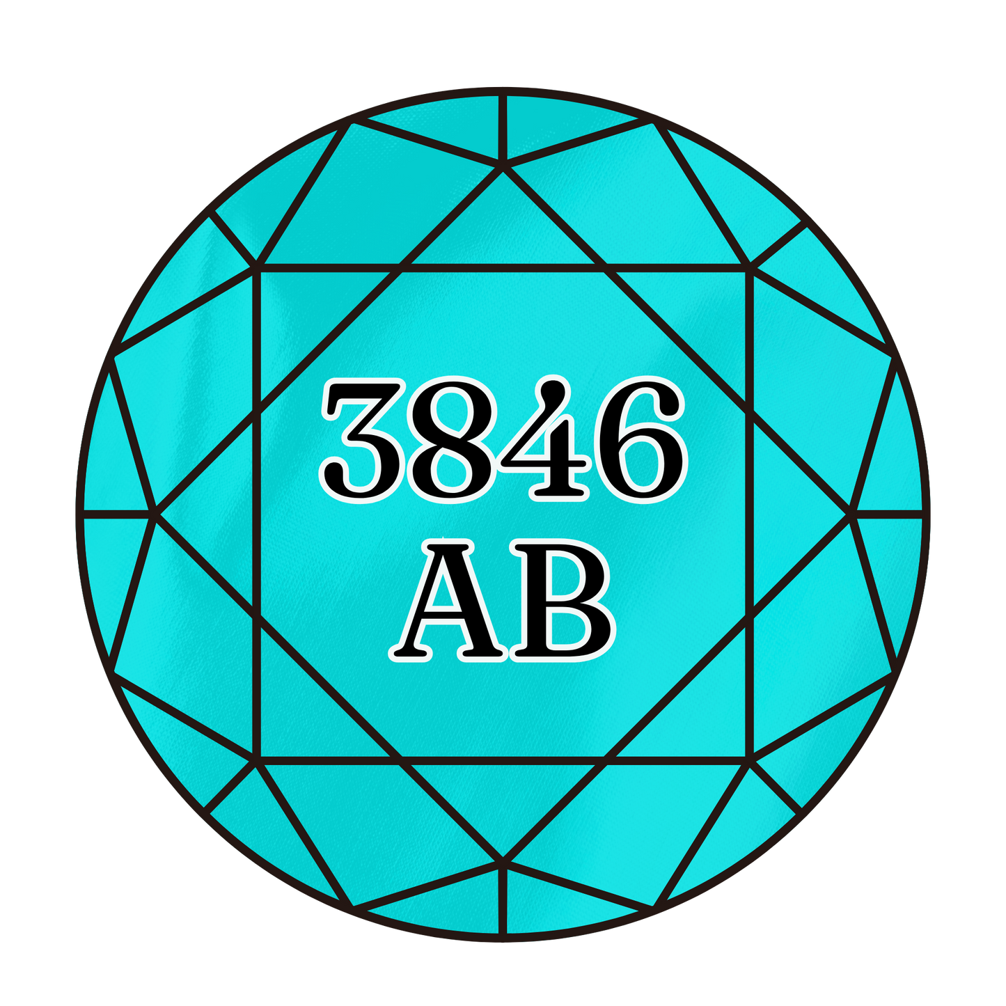 True North Diamond Art AB Round Diamond Drills 3846AB - Light Bright Turquoise - Round Bulk Diamond Drills