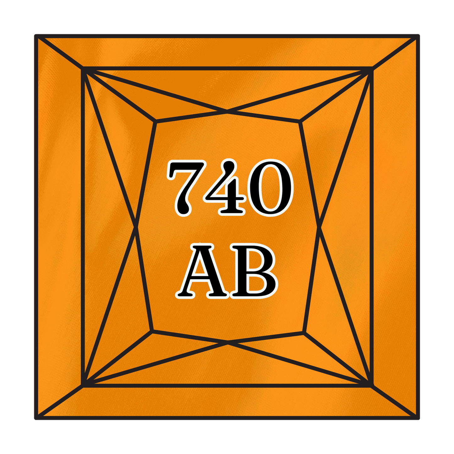 True North Diamond Art AB Square Diamond Drills 740AB - Tangerine - Square Bulk Diamond Drills