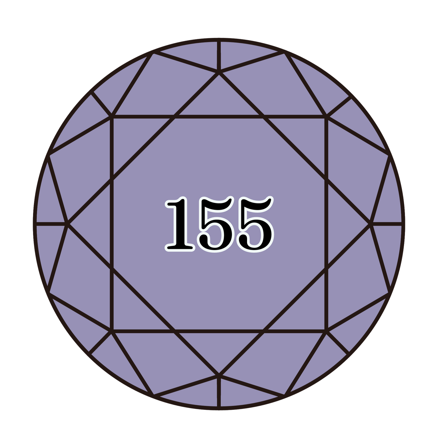 True North Diamond Art Round Diamond Drills 155 - Medium Dark Blue Violet - Round Bulk Diamond Drills