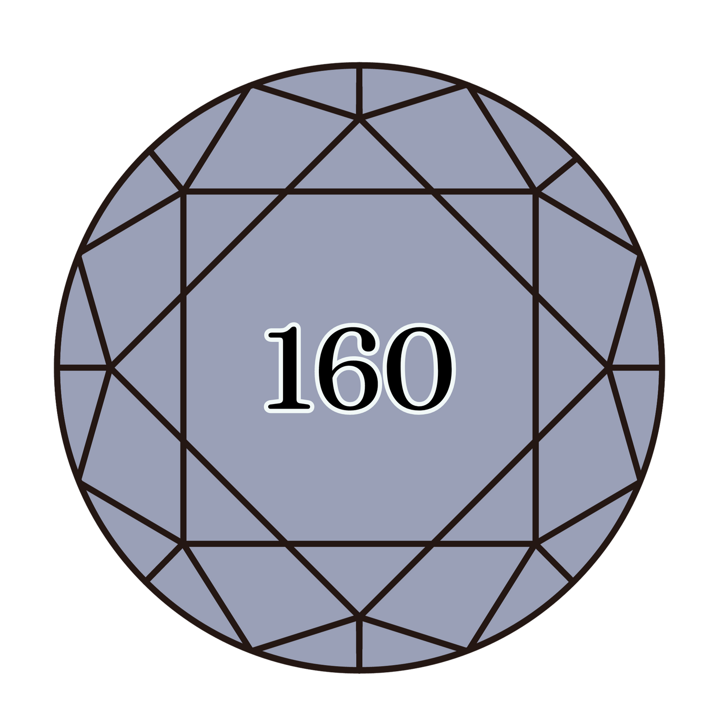 True North Diamond Art Round Diamond Drills 160 - Medium Grey Blue - Round Bulk Diamond Drills