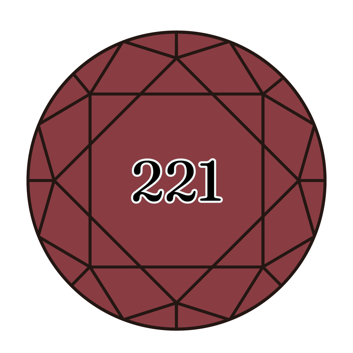 True North Diamond Art Round Diamond Drills 221 - Very Dark Shell Pink - Round Bulk Diamond Drills