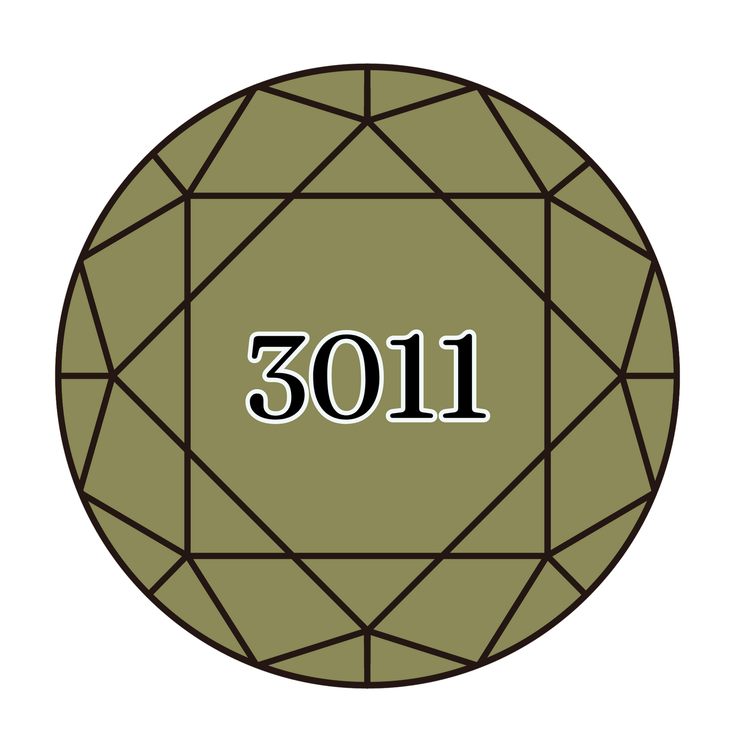 True North Diamond Art Round Diamond Drills 3011 - Dark Khaki Green - Round Bulk Diamond Drills