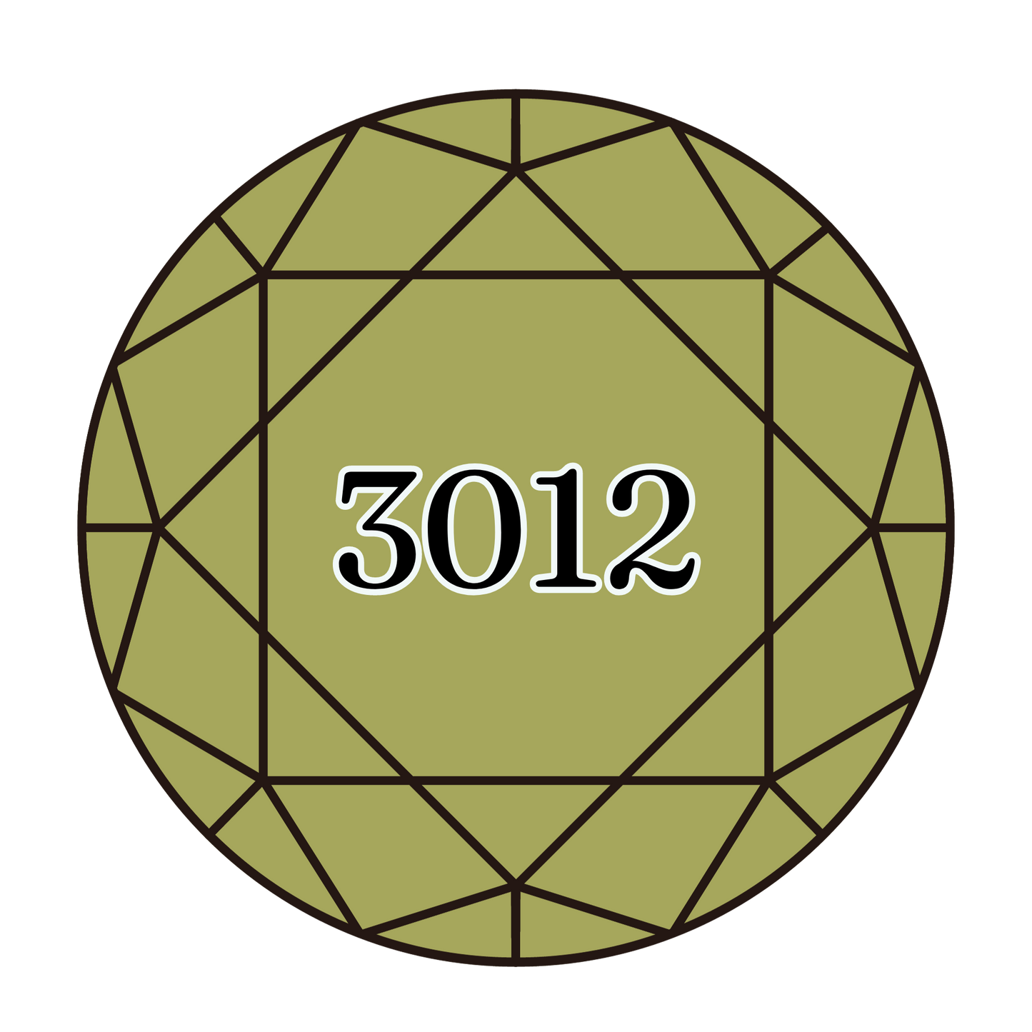 True North Diamond Art Round Diamond Drills 3012 - Medium Khaki Green - Round Bulk Diamond Drills