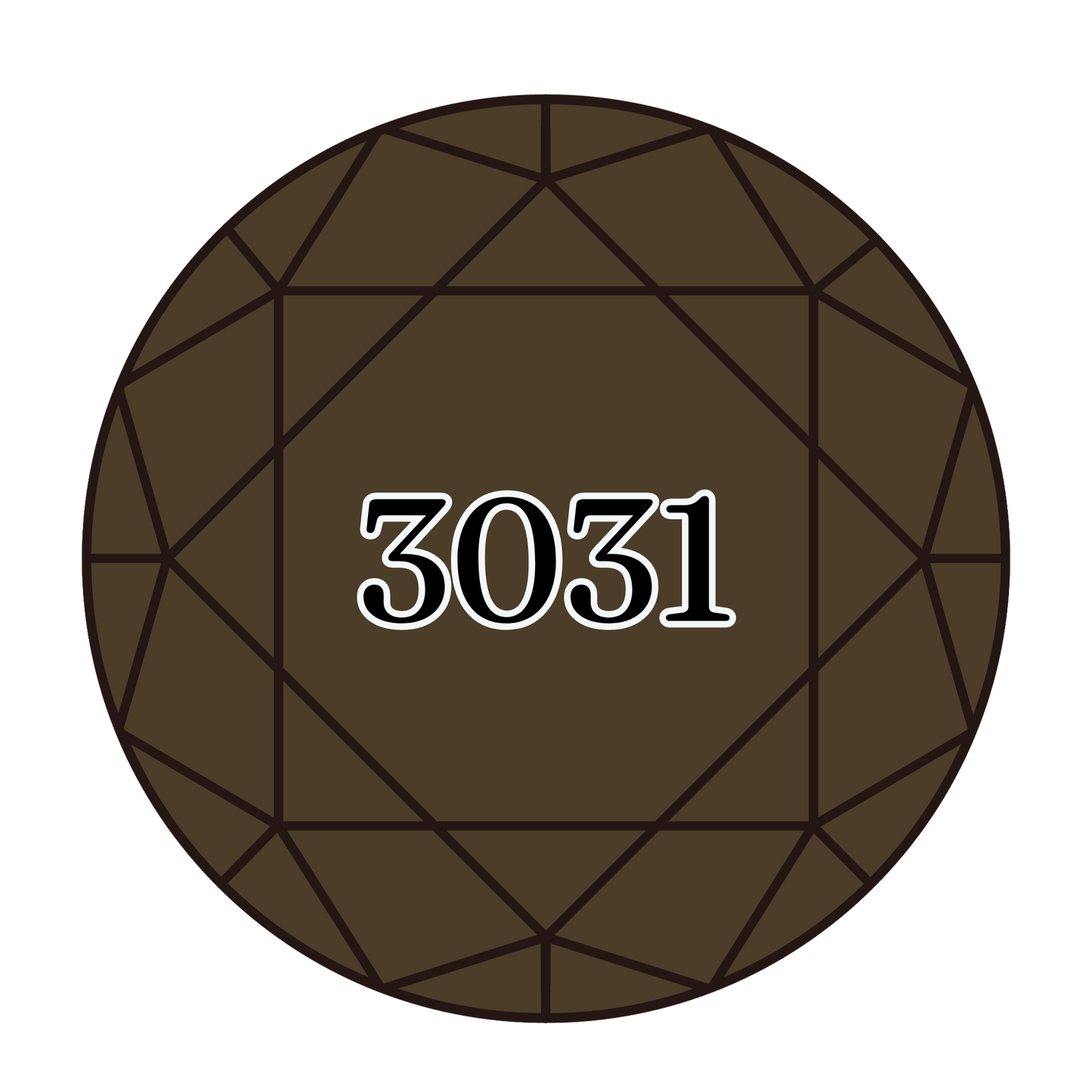 True North Diamond Art Round Diamond Drills 3031 - Very Dark Mocha Brown - Round Bulk Diamond Drills