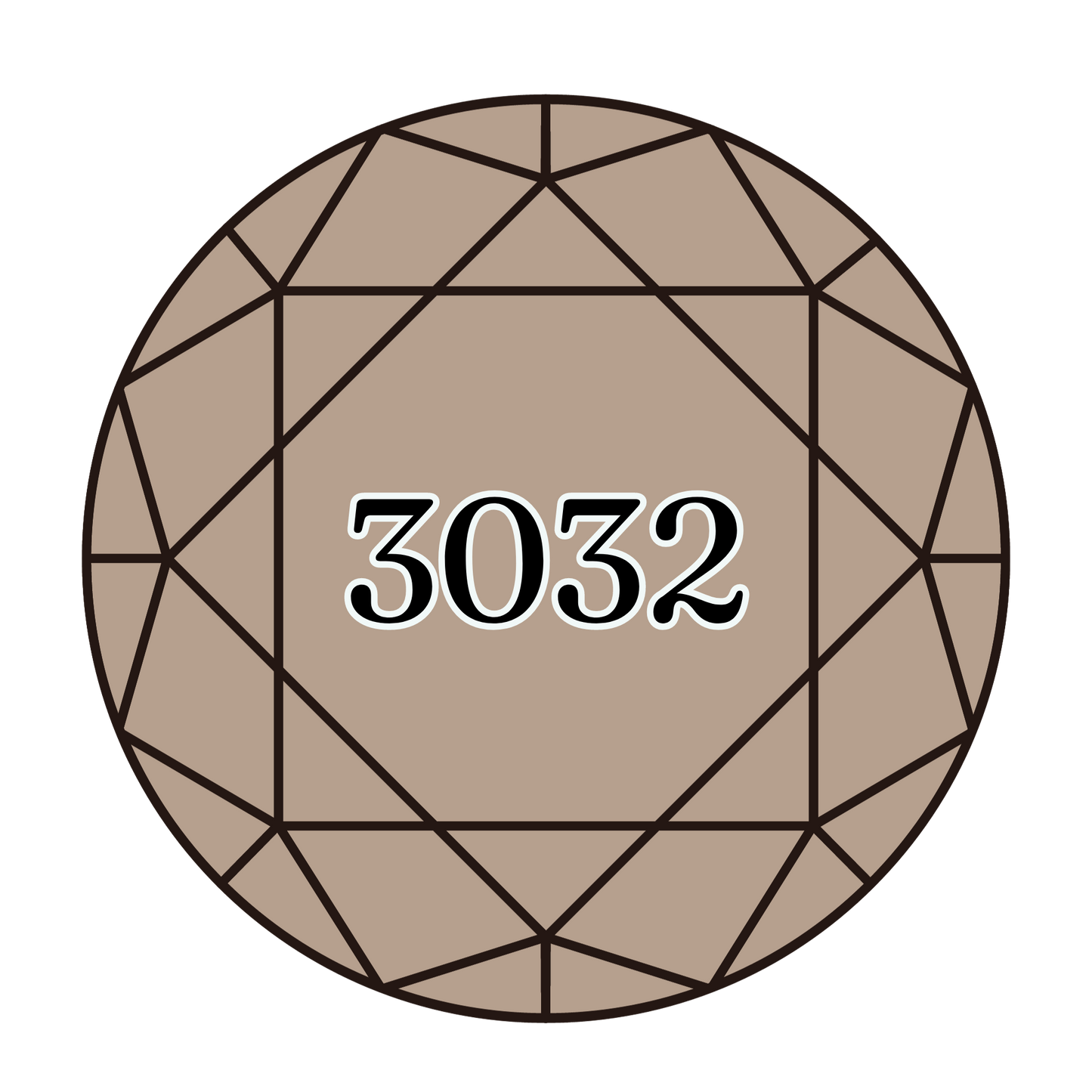 True North Diamond Art Round Diamond Drills 3032 - Medium Mocha Brown - Round Bulk Diamond Drills