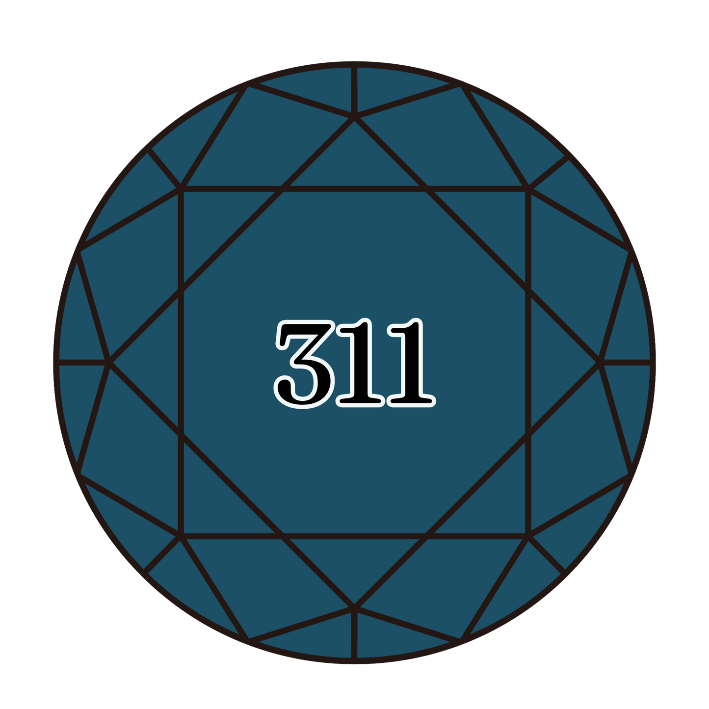 True North Diamond Art Round Diamond Drills 311 - Medium Navy Blue - Round Bulk Diamond Drills