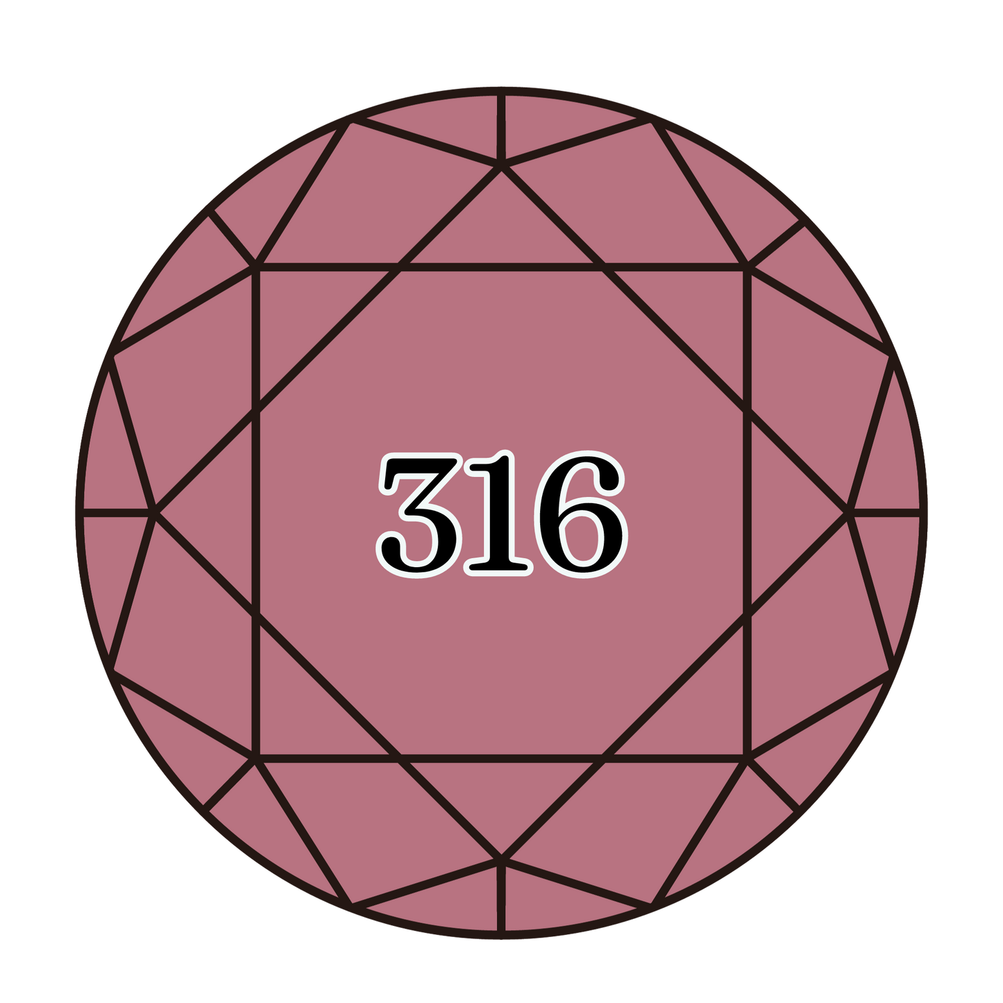 True North Diamond Art Round Diamond Drills 316 - Medium Antique Mauve - Round Bulk Diamond Drills