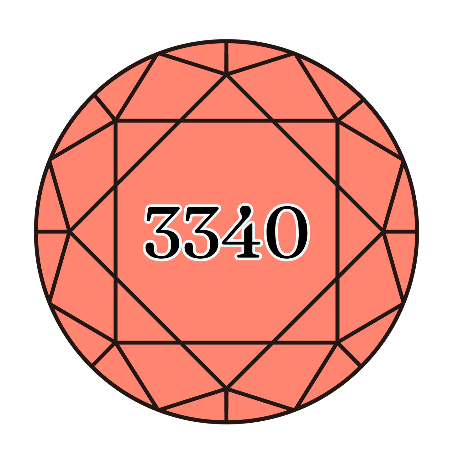 True North Diamond Art Round Diamond Drills 3340 - Medium Apricot - Round Bulk Diamond Drills