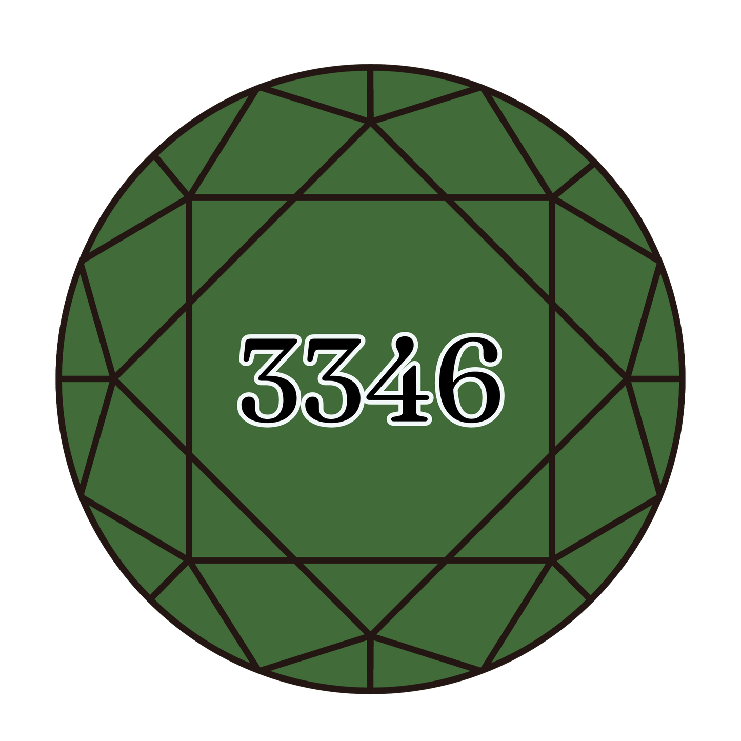 True North Diamond Art Round Diamond Drills 3346 - Hunter Green - Round Bulk Diamond Drills