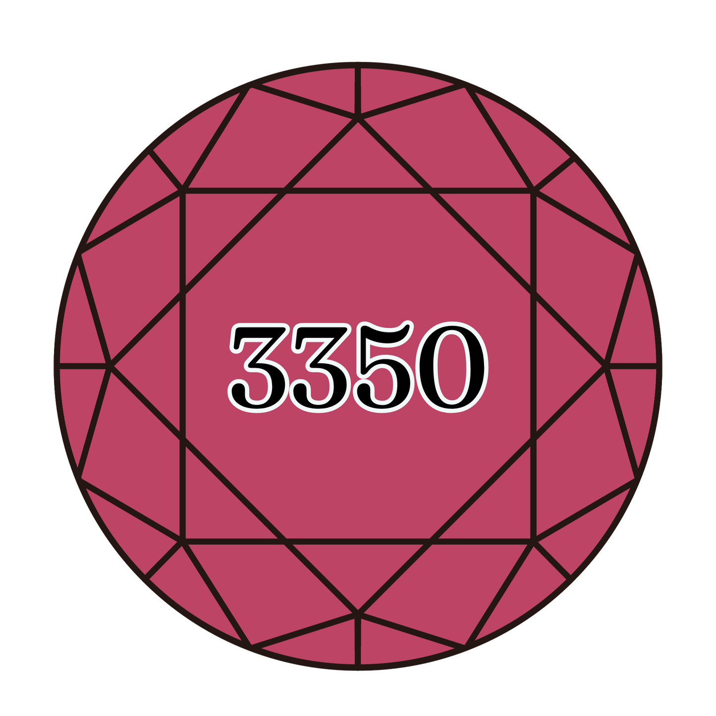 True North Diamond Art Round Diamond Drills 3350 - Ultra Dark Dusty Rose - Round Bulk Diamond Drills