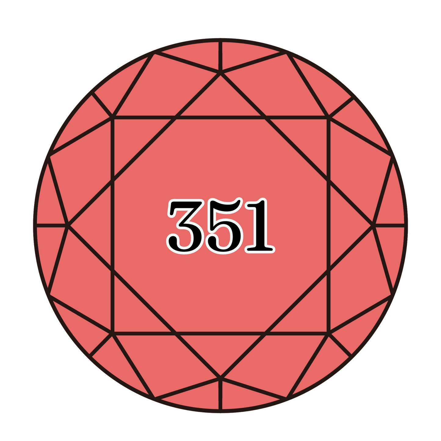 True North Diamond Art Round Diamond Drills 351 - Coral - Round Bulk Diamond Drills