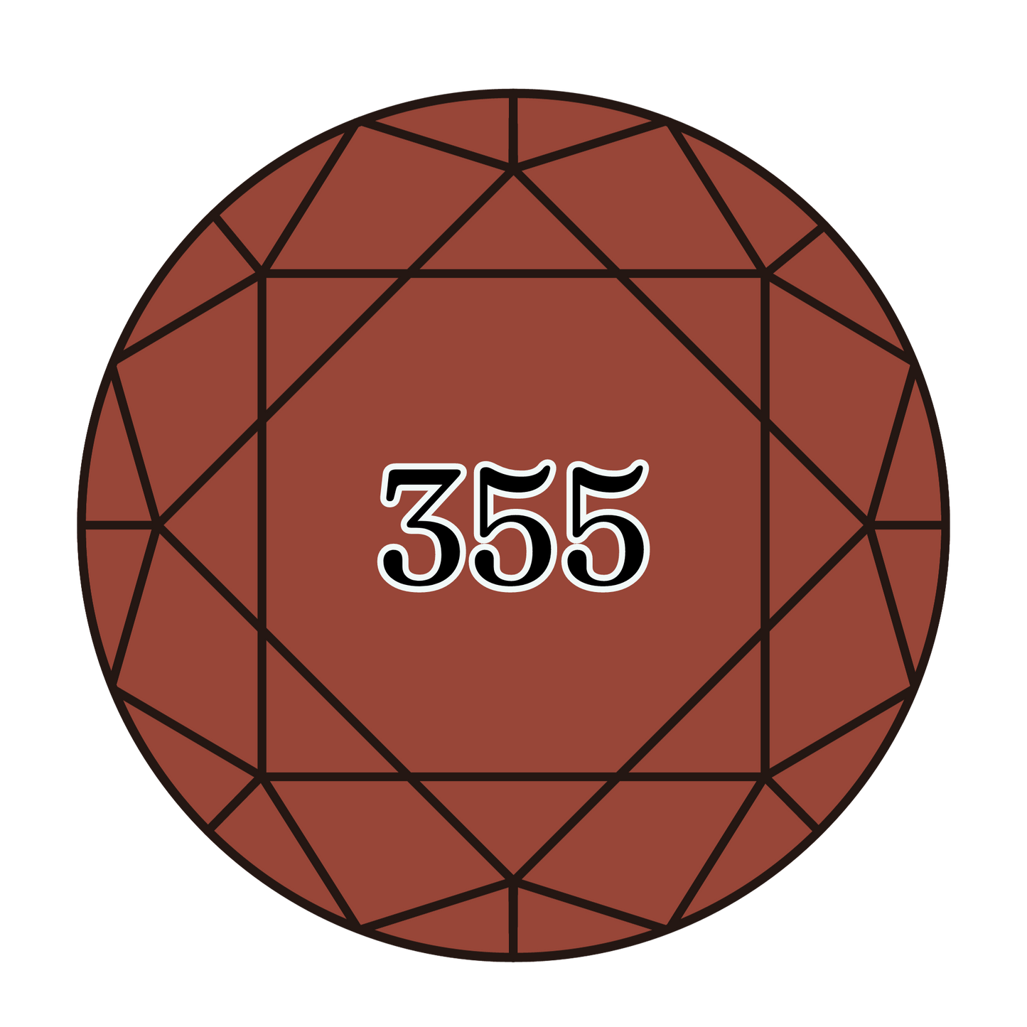 True North Diamond Art Round Diamond Drills 355 - Dark Terra Cotta - Round Bulk Diamond Drills