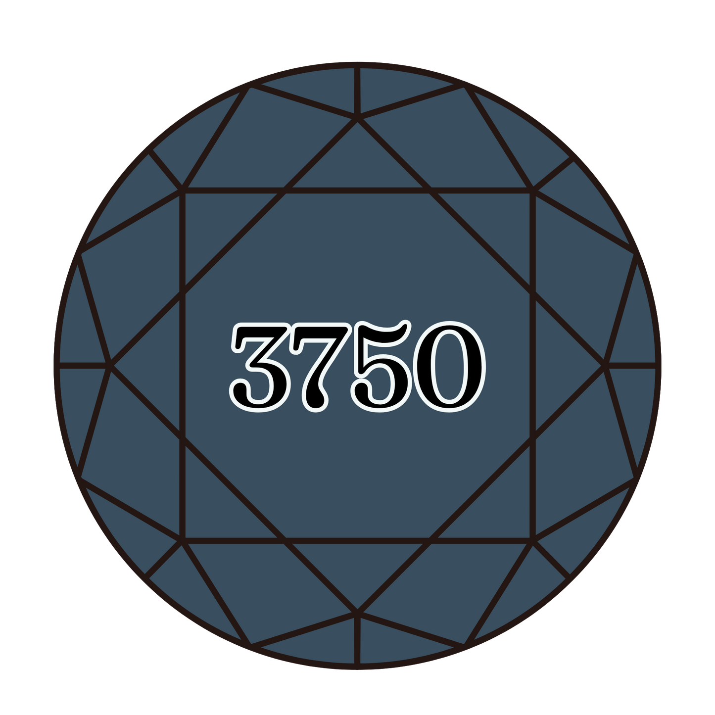 True North Diamond Art Round Diamond Drills 3750 - Very Dark Antique Blue - Round Bulk Diamond Drills