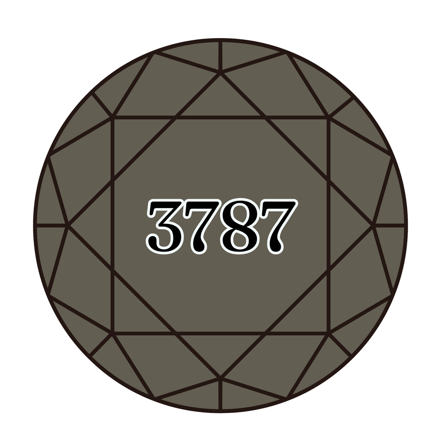 True North Diamond Art Round Diamond Drills 3787 - Dark Brown Grey - Round Bulk Diamond Drills