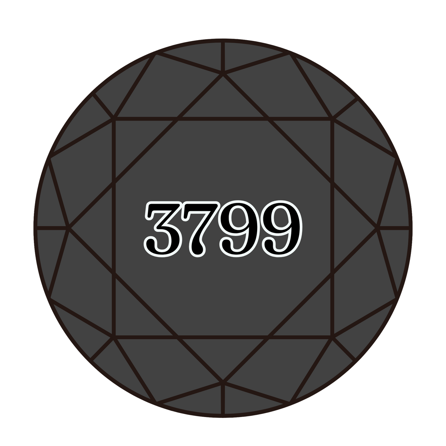 True North Diamond Art Round Diamond Drills 3799 - Very Dark Pewter Grey - Round Bulk Diamond Drills