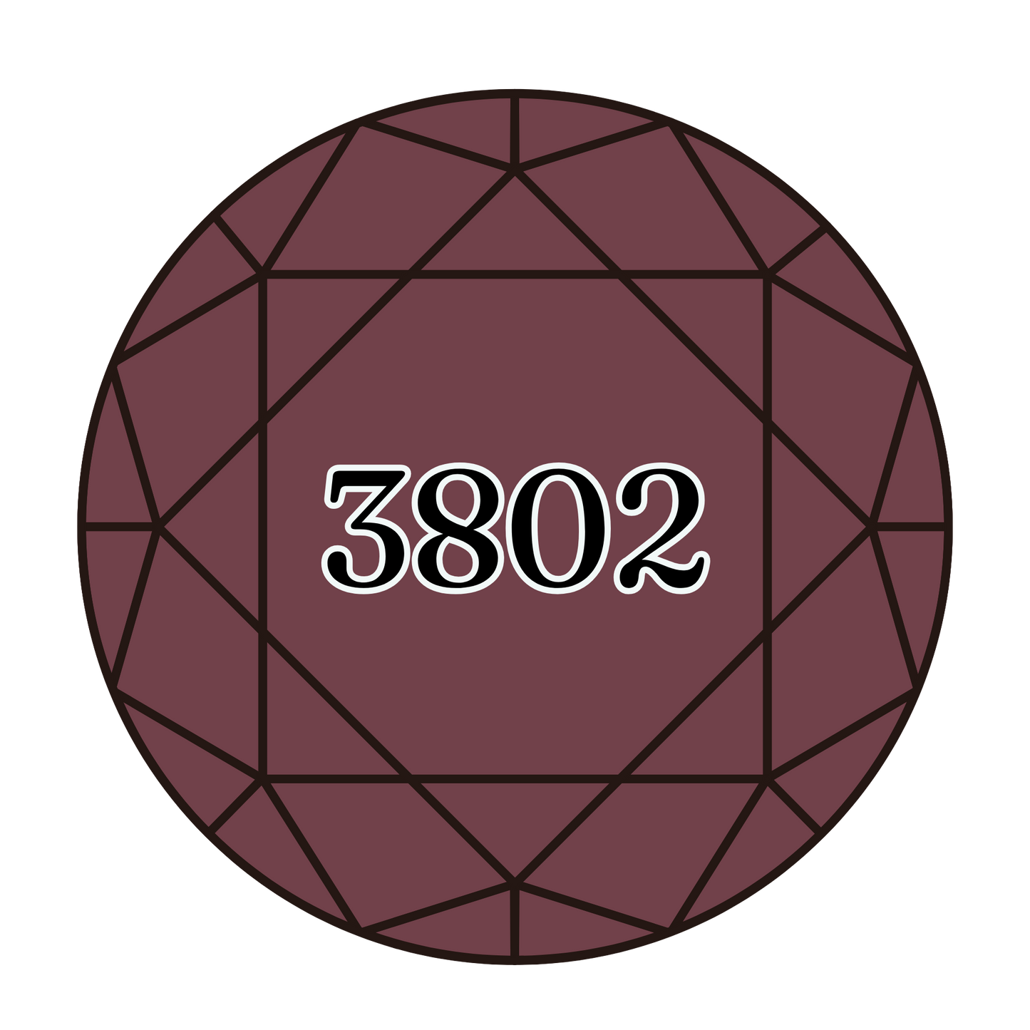 True North Diamond Art Round Diamond Drills 3802 - Very Dark Antique Mauve - Round Bulk Diamond Drills