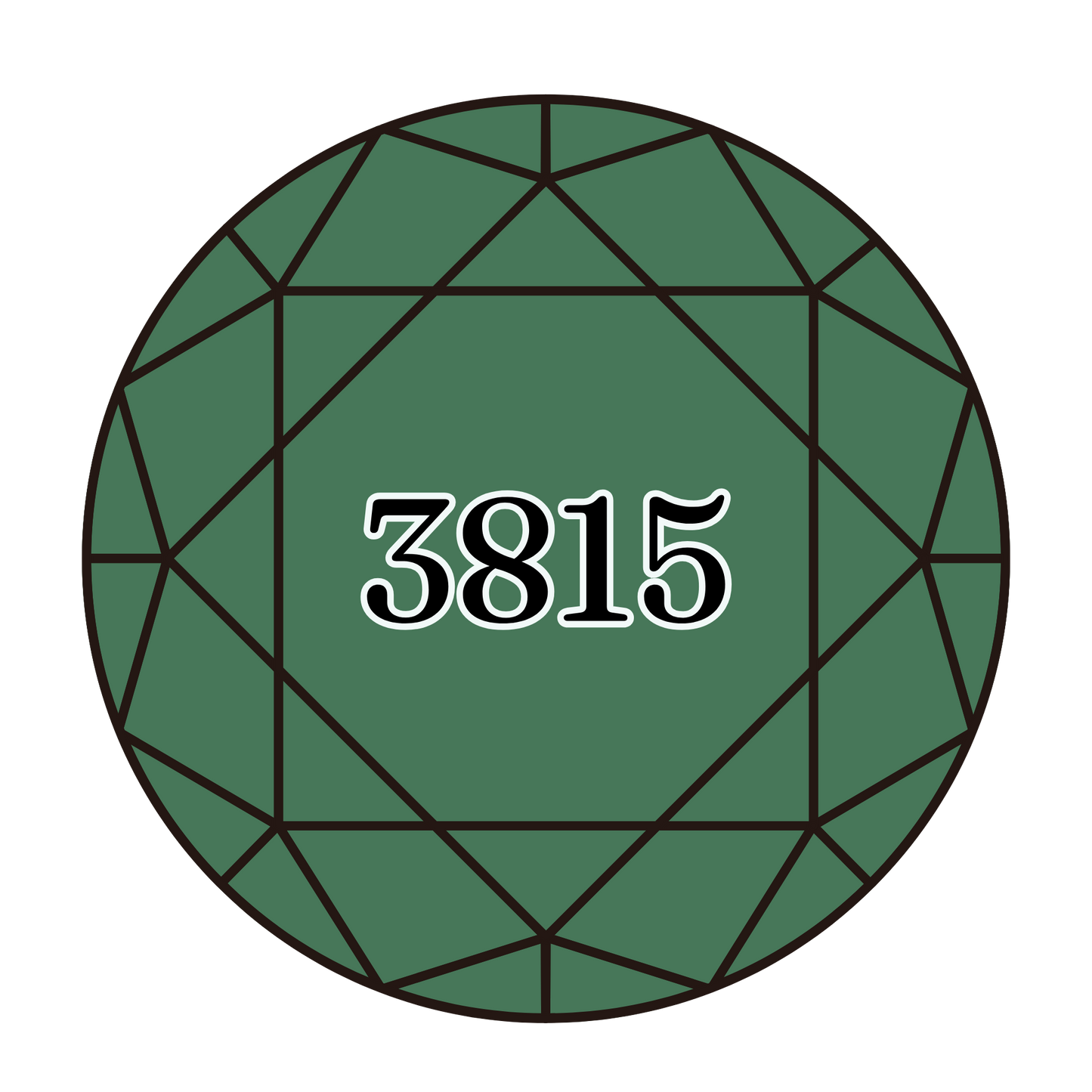 True North Diamond Art Round Diamond Drills 3815 - Dark Celadon Green - Round Bulk Diamond Drills