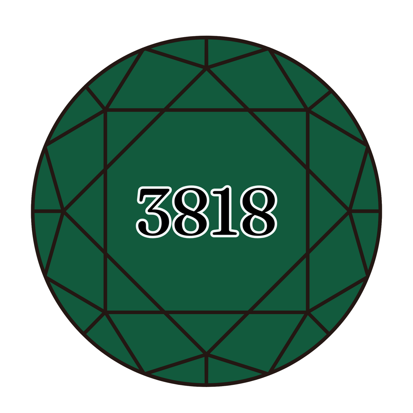 True North Diamond Art Round Diamond Drills 3818 - Ultra Very Dark Emerald Green - Round Bulk Diamond Drills