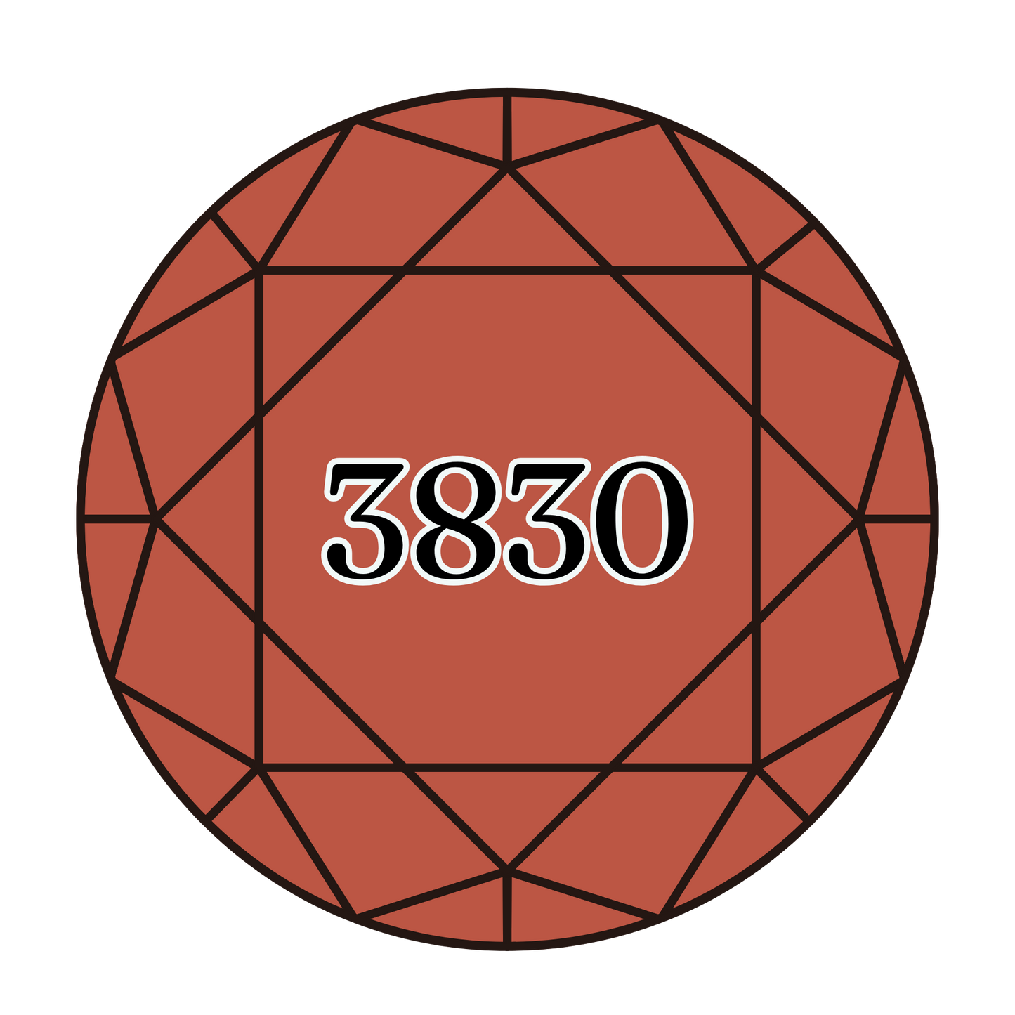 True North Diamond Art Round Diamond Drills 3830 -  Terra Cotta - Round Bulk Diamond Drills