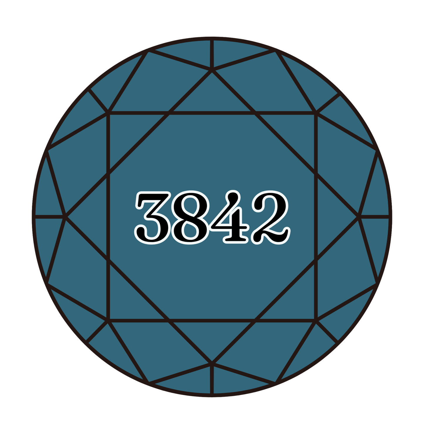 True North Diamond Art Round Diamond Drills 3842 - Very Dark Wedgwood - Round Bulk Diamond Drills