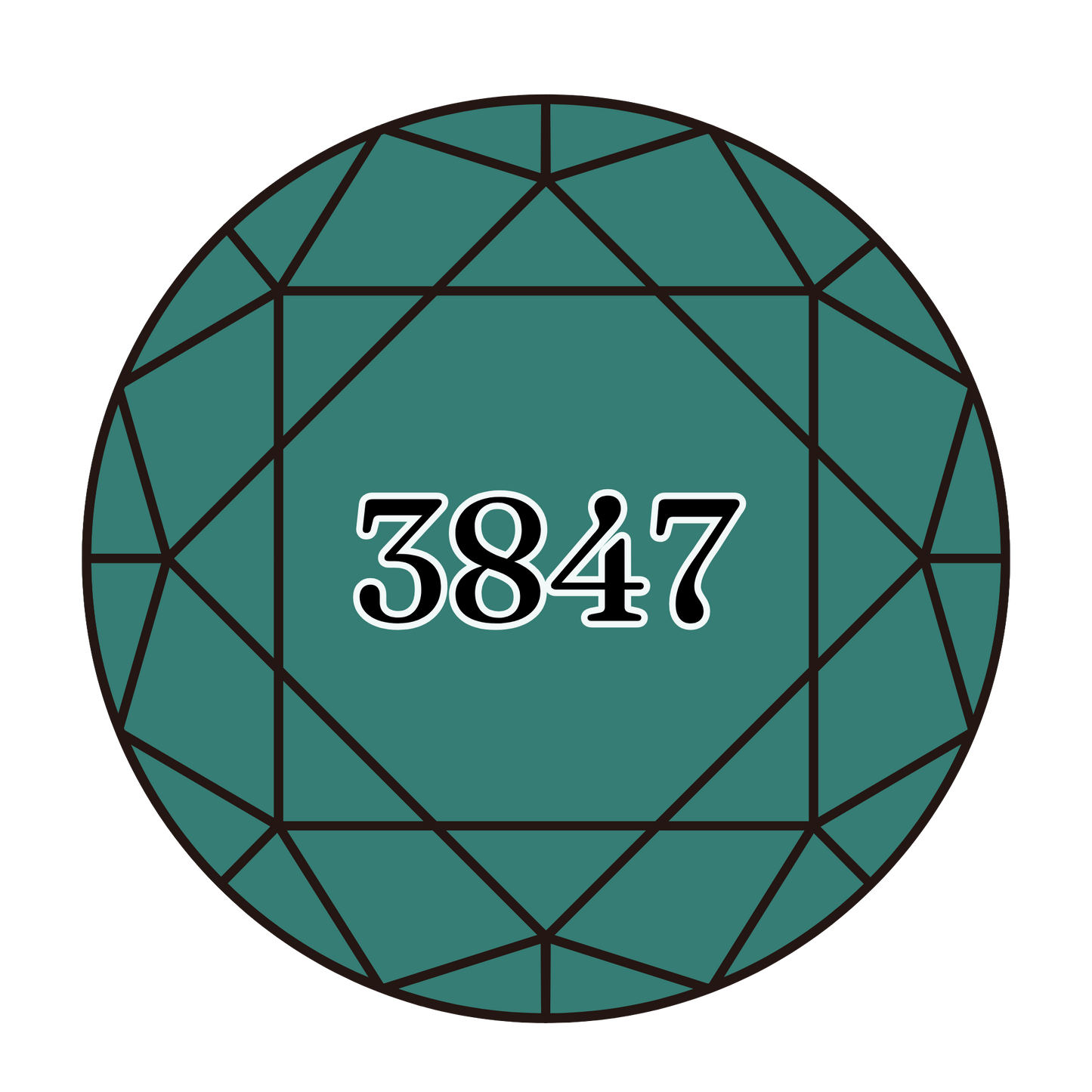 True North Diamond Art Round Diamond Drills 3847 - Dark Teal Green - Round Bulk Diamond Drills