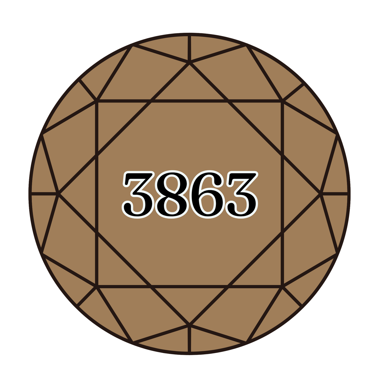 True North Diamond Art Round Diamond Drills 3863 - Medium Mocha Beige - Round Bulk Diamond Drills