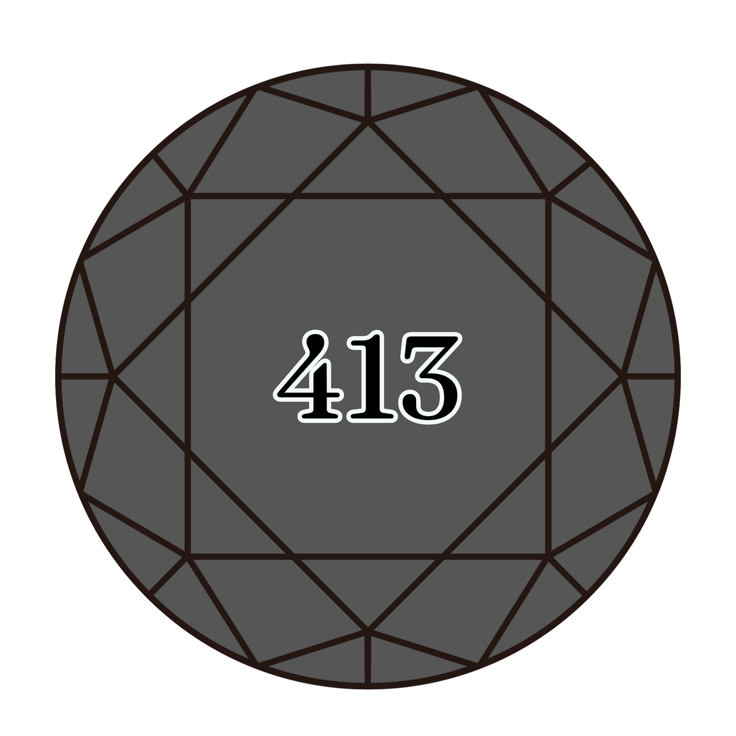 True North Diamond Art Round Diamond Drills 413 - Dark Pewter Grey - Round Bulk Diamond Drills