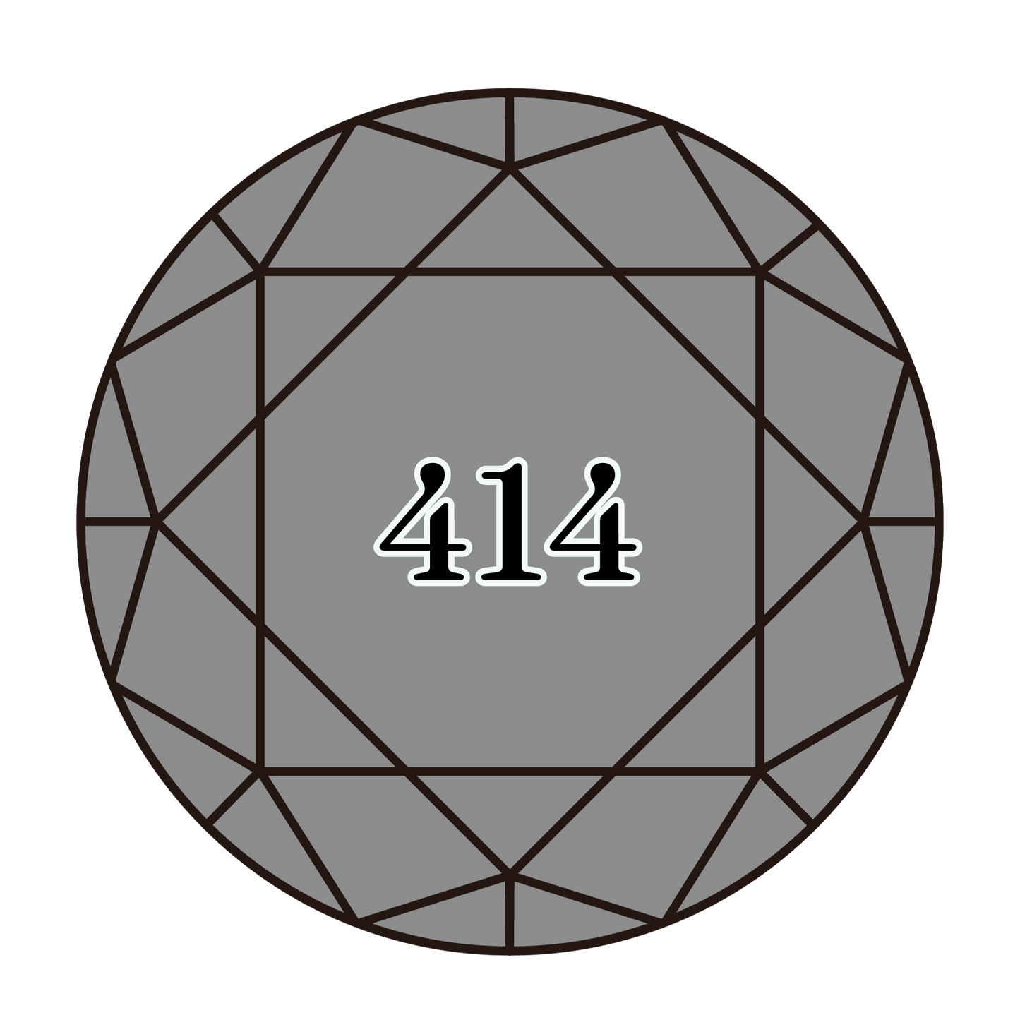 True North Diamond Art Round Diamond Drills 414 - Dark Steel Grey - Round Bulk Diamond Drills