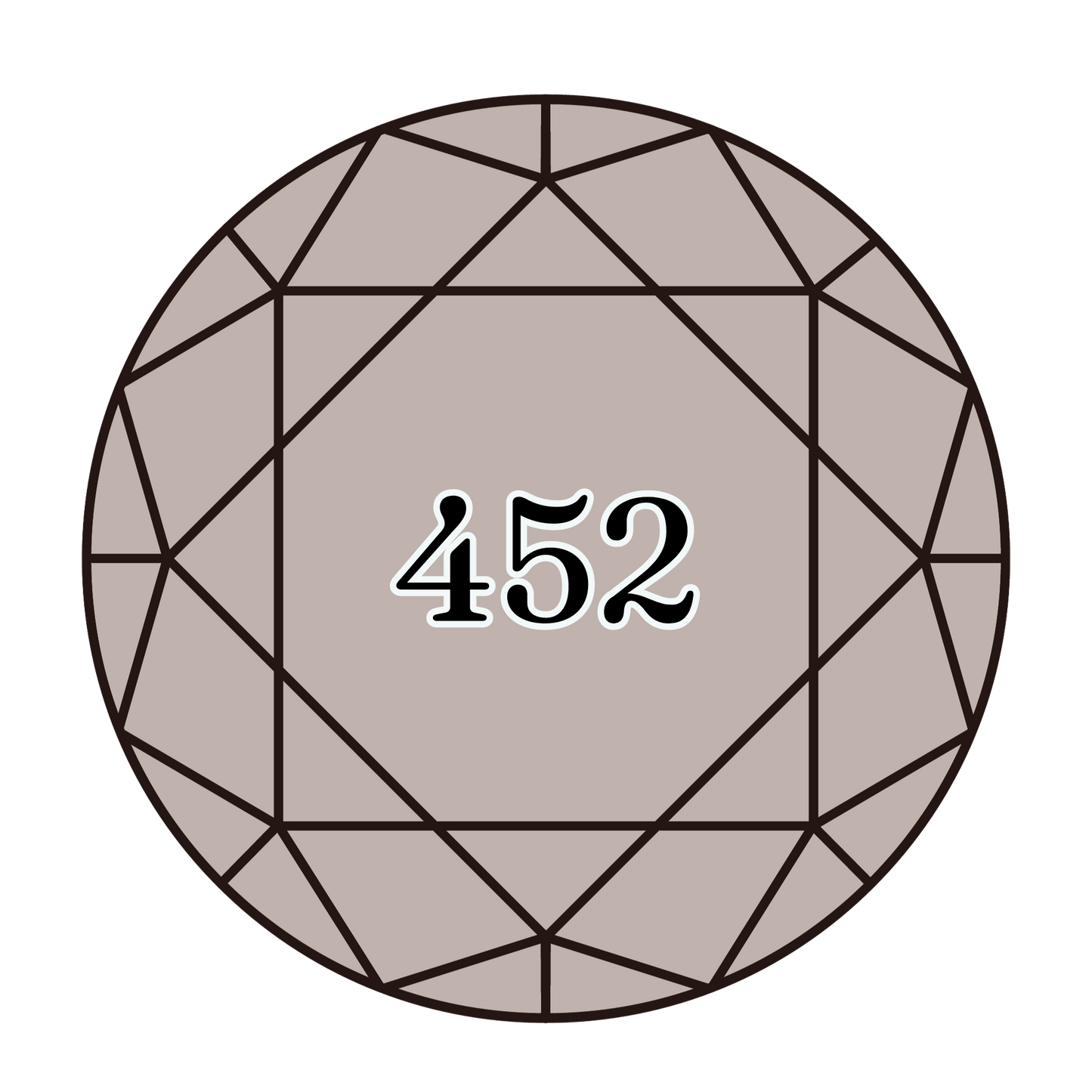 True North Diamond Art Round Diamond Drills 452 - Medium Shell Grey - Round Bulk Diamond Drills