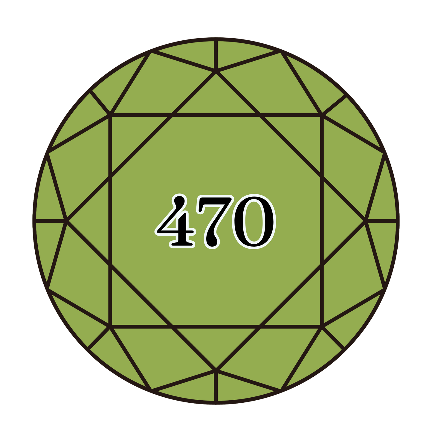 True North Diamond Art Round Diamond Drills 470 - Light Avocado Green - Round Bulk Diamond Drills