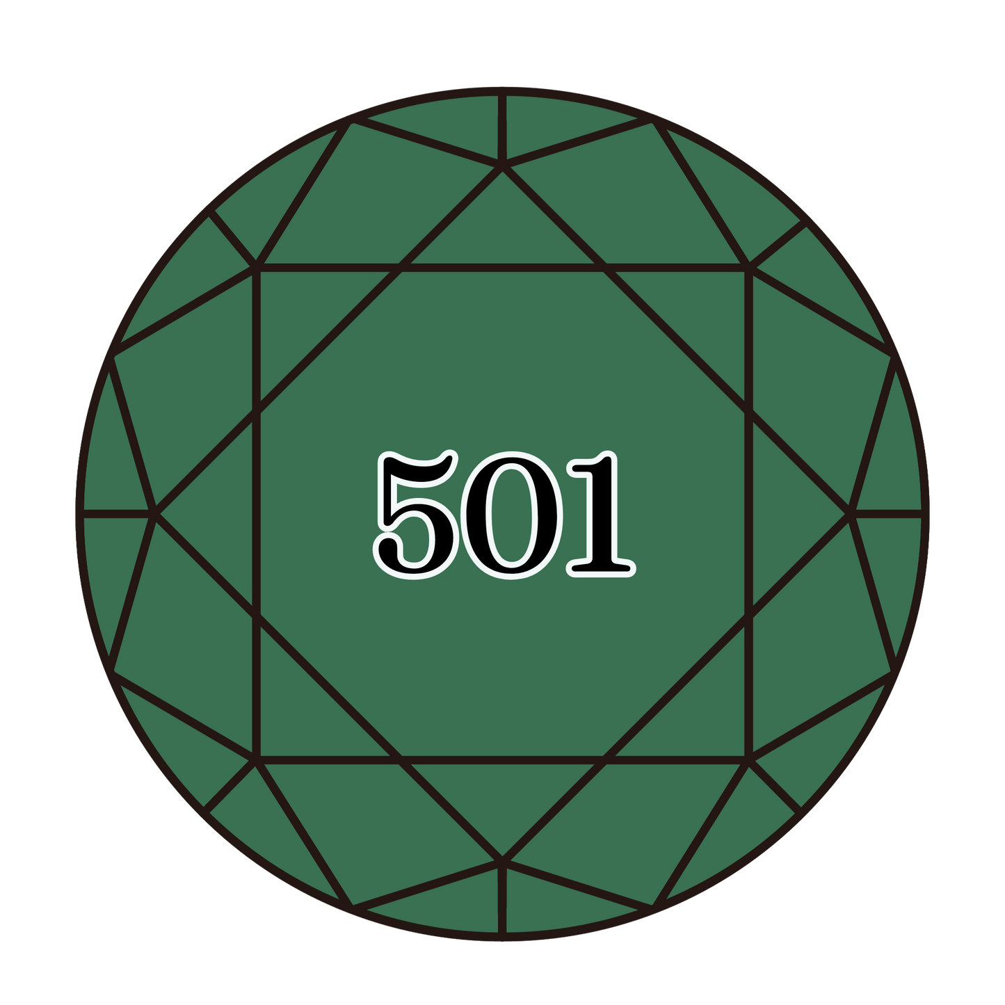 True North Diamond Art Round Diamond Drills 501 - Dark Blue Green - Round Bulk Diamond Drills