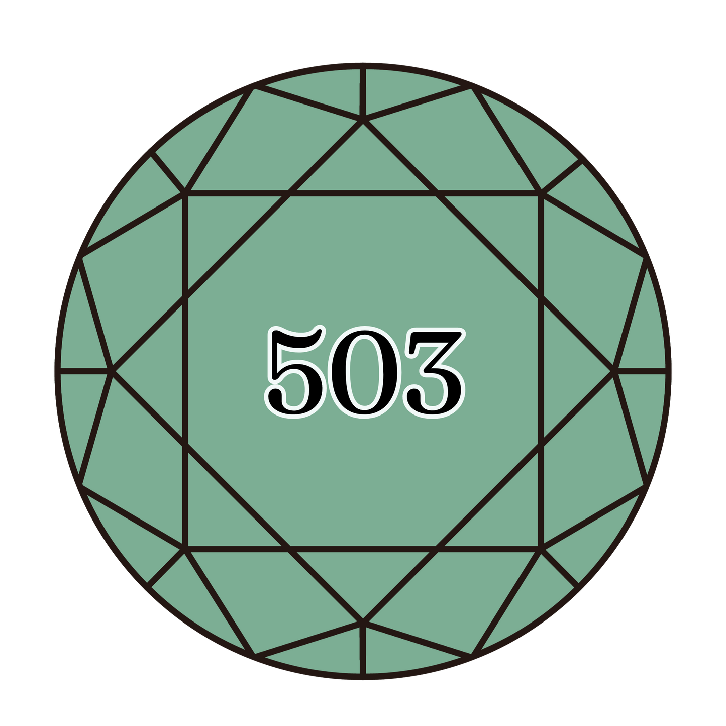 True North Diamond Art Round Diamond Drills 503 - Medium Blue Green - Round Bulk Diamond Drills