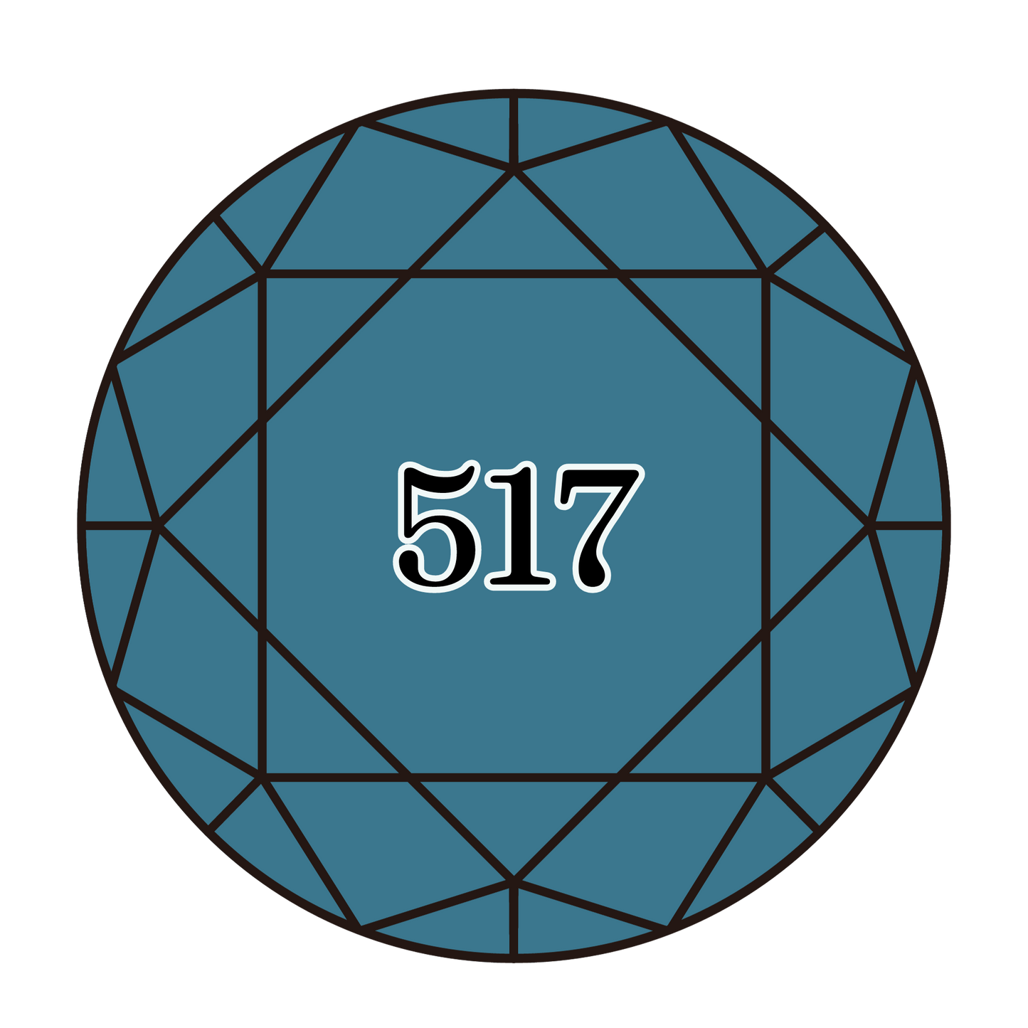 True North Diamond Art Round Diamond Drills 517 - Dark Wedgwood - Round Bulk Diamond Drills