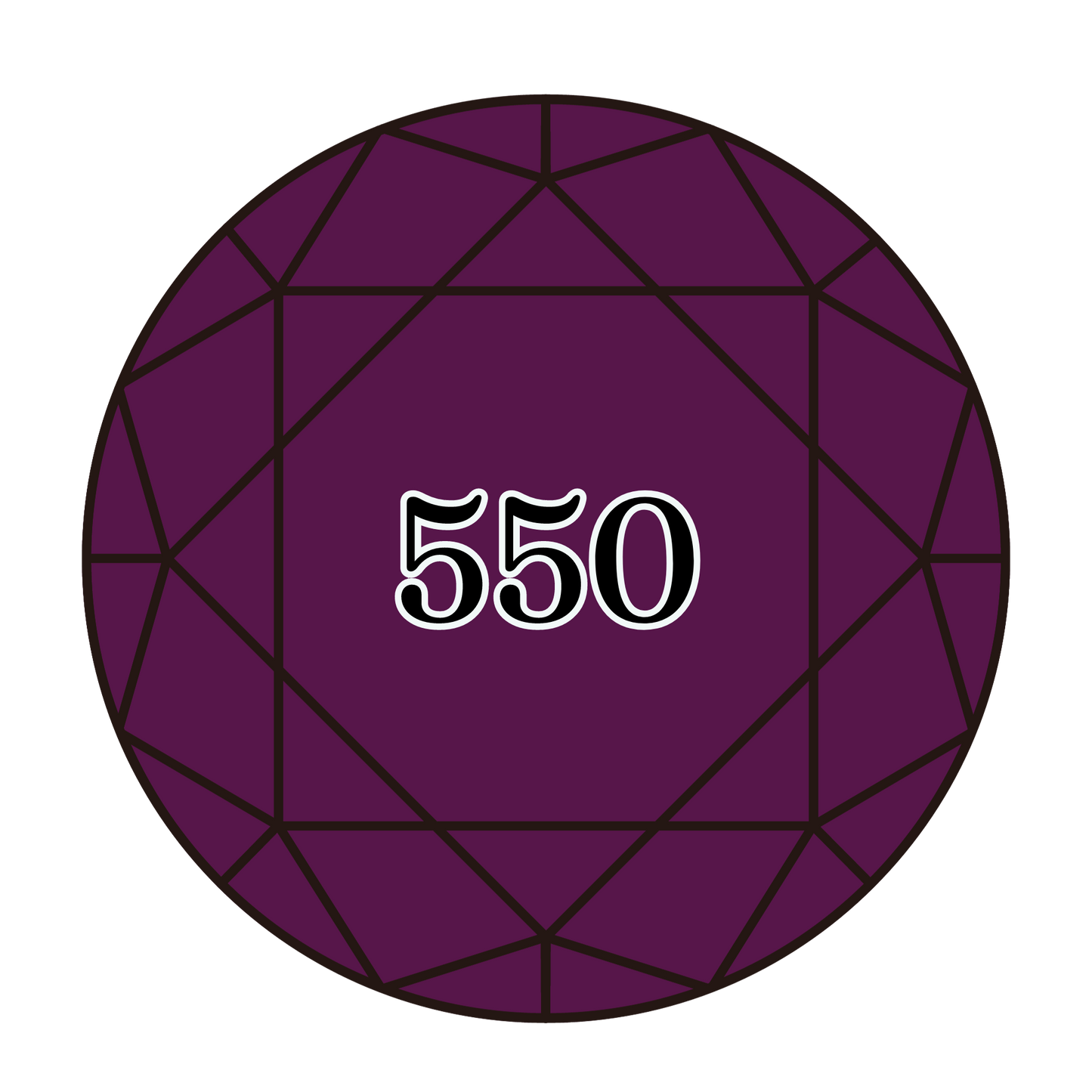 True North Diamond Art Round Diamond Drills 550 - Very Dark Violet - Round Bulk Diamond Drills