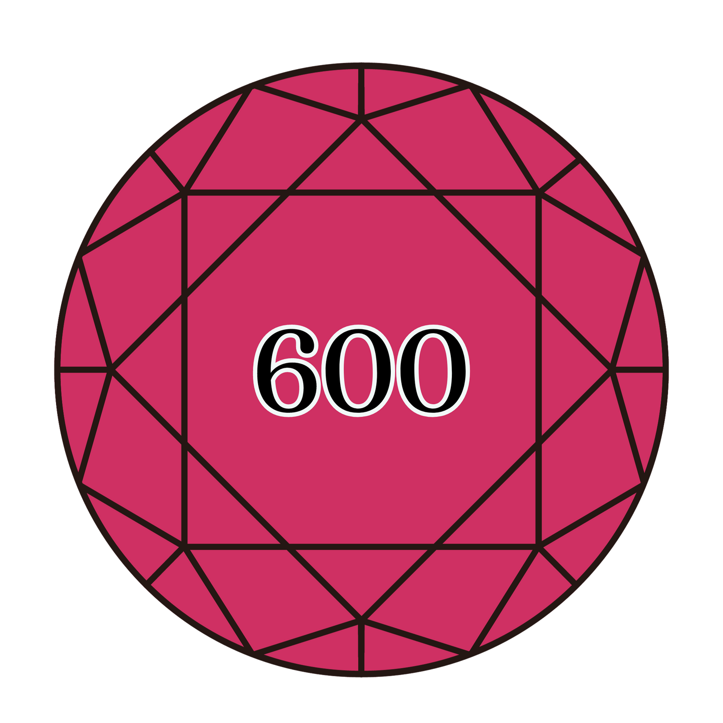 True North Diamond Art Round Diamond Drills 600 - Very Dark Cranberry - Round Bulk Diamond Drills