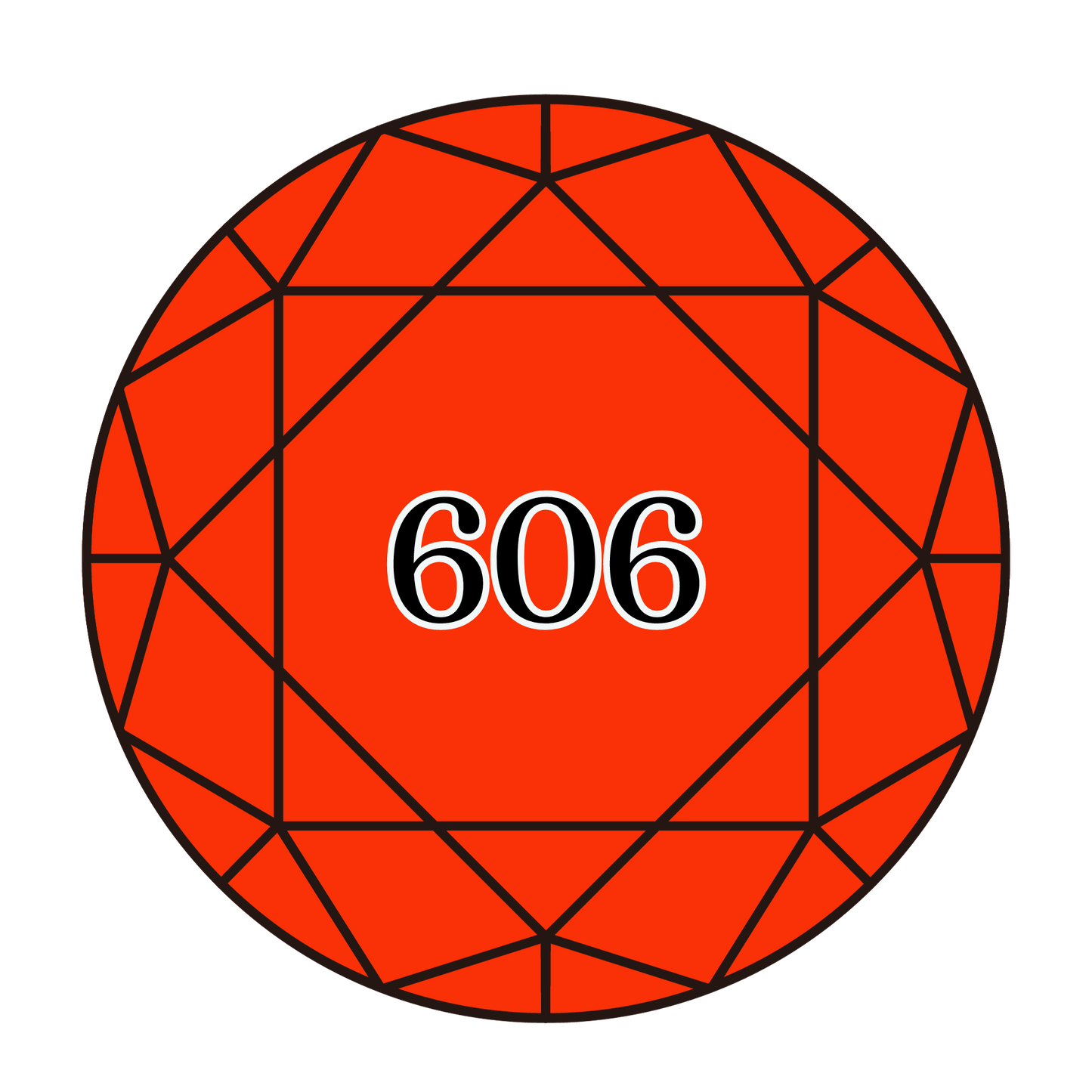 True North Diamond Art Round Diamond Drills 606 - Bright Orange-Red - Round Bulk Diamond Drills