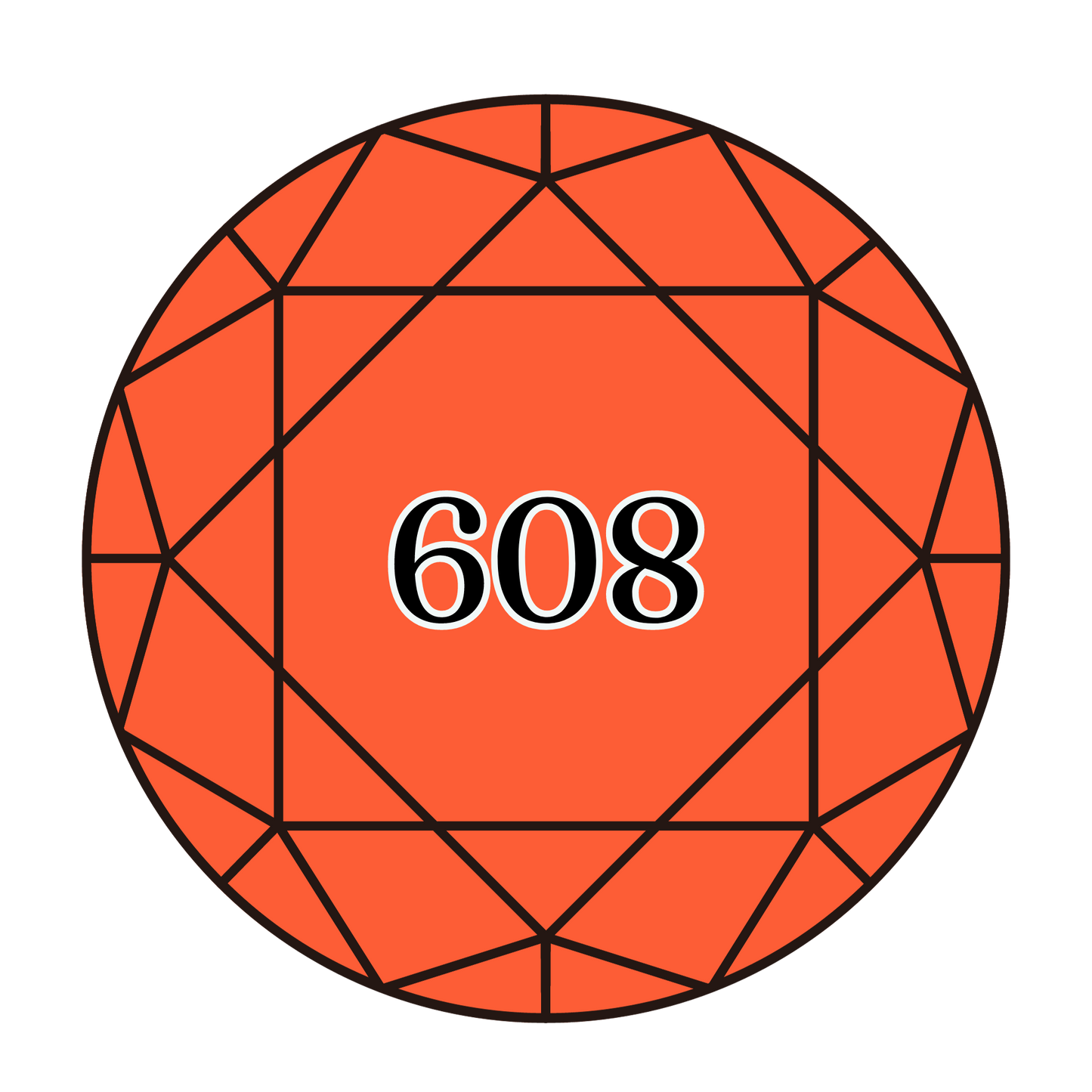 True North Diamond Art Round Diamond Drills 608 - Bright Orange - Round Bulk Diamond Drills