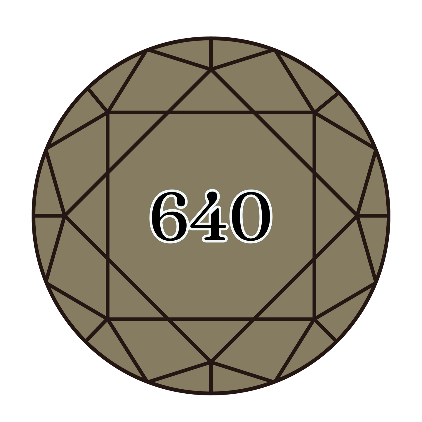 True North Diamond Art Round Diamond Drills 640 - Very Dark Beige Grey - Round Bulk Diamond Drills