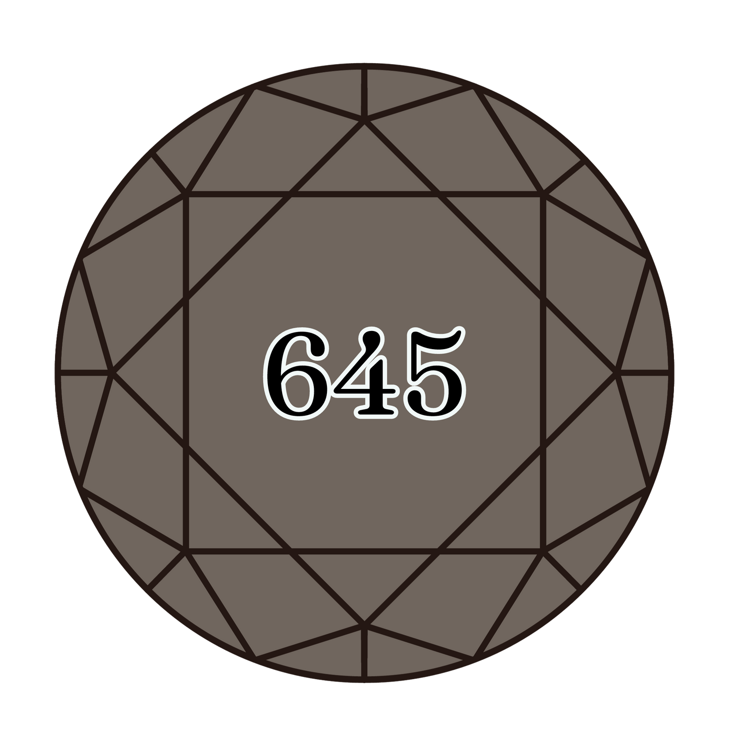 True North Diamond Art Round Diamond Drills 645 - Very Dark Beaver Grey - Round Bulk Diamond Drills