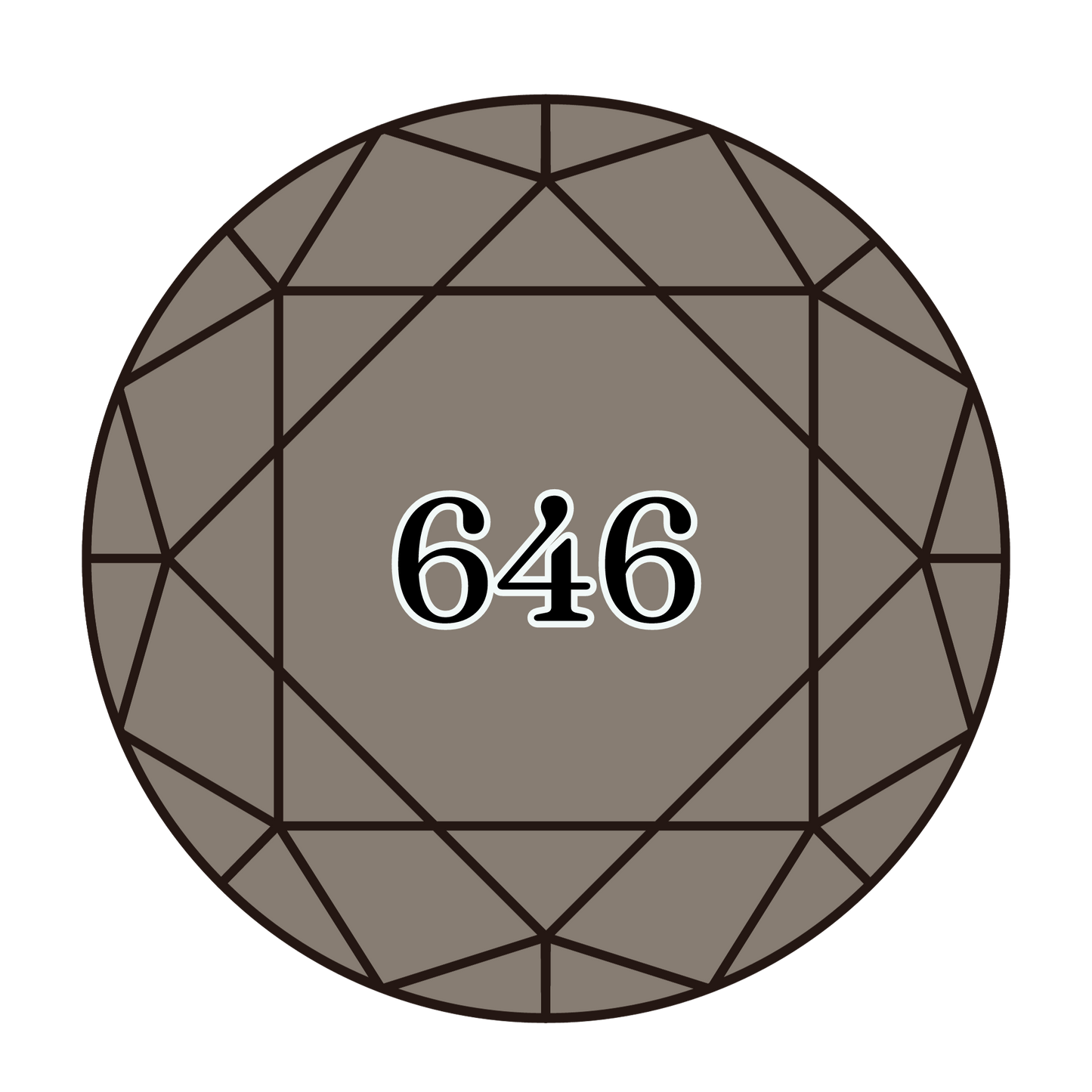 True North Diamond Art Round Diamond Drills 646 - Dark Beaver Grey - Round Bulk Diamond Drills