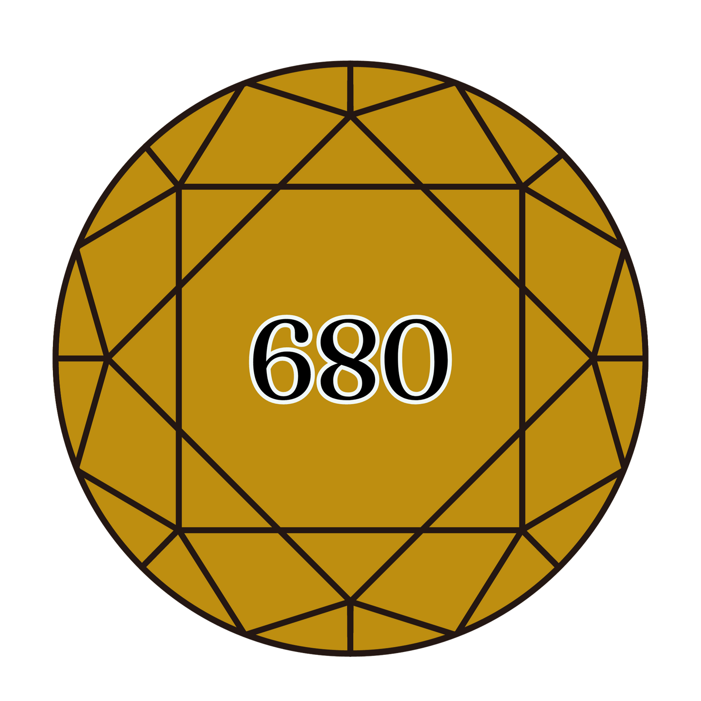 True North Diamond Art Round Diamond Drills 680 - Dark Old Gold - Round Bulk Diamond Drills