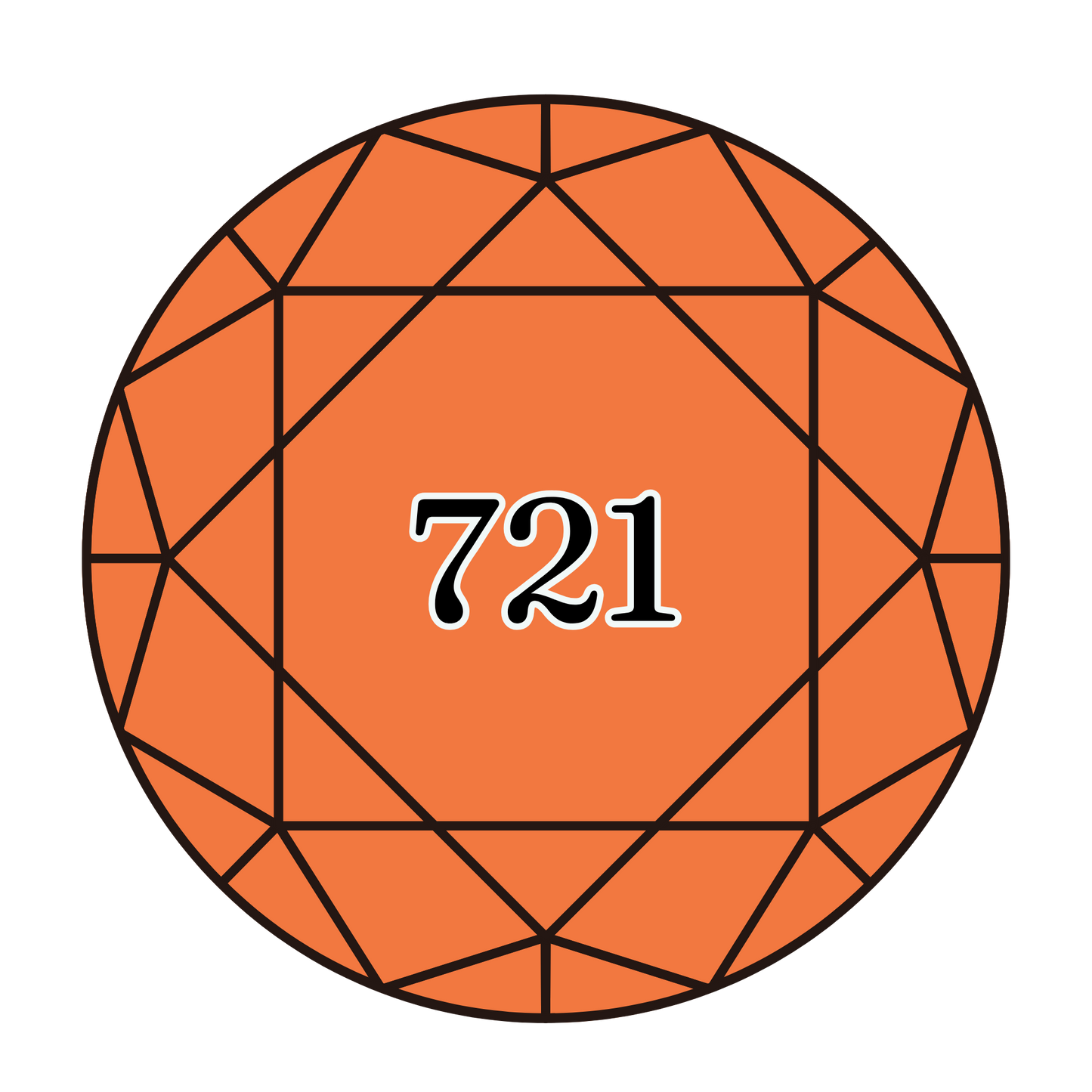 True North Diamond Art Round Diamond Drills 721 - Medium Orange Spice - Round Bulk Diamond Drills