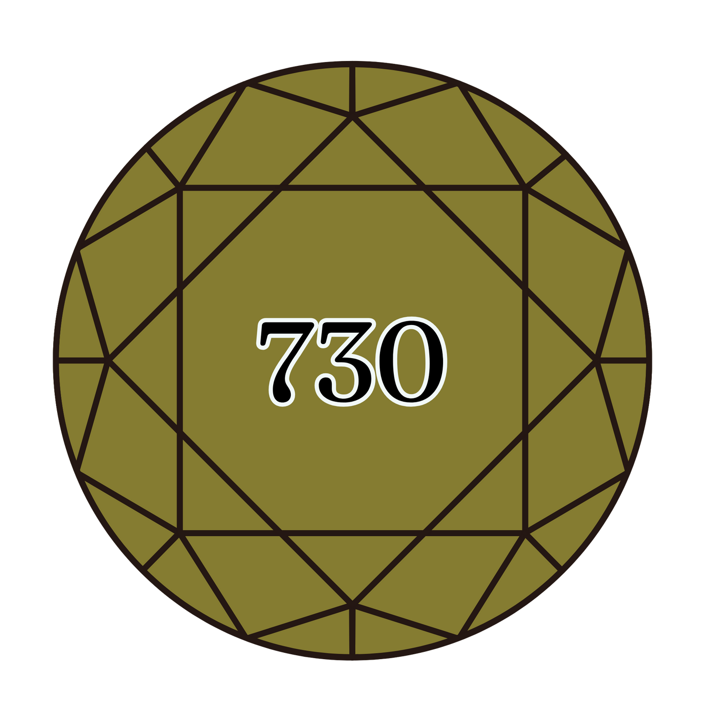 True North Diamond Art Round Diamond Drills 730 - Very Dark Olive Green - Round Bulk Diamond Drills