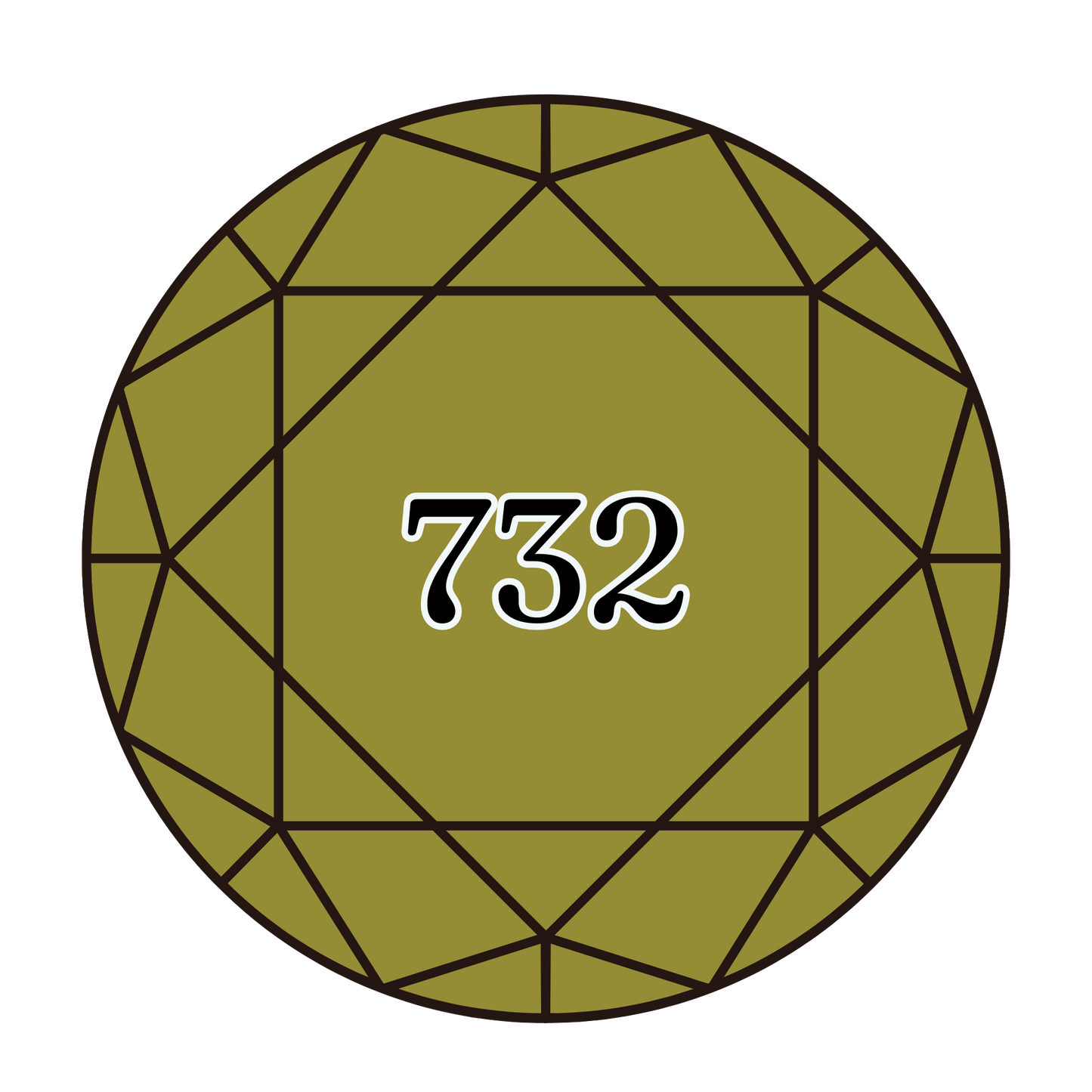 True North Diamond Art Round Diamond Drills 732 - Olive Green - Round Bulk Diamond Drills