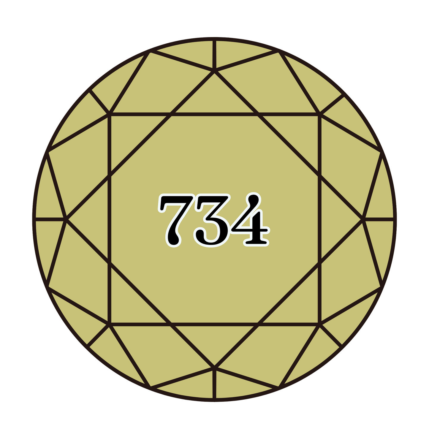True North Diamond Art Round Diamond Drills 734 - Light Olive Green - Round Bulk Diamond Drills
