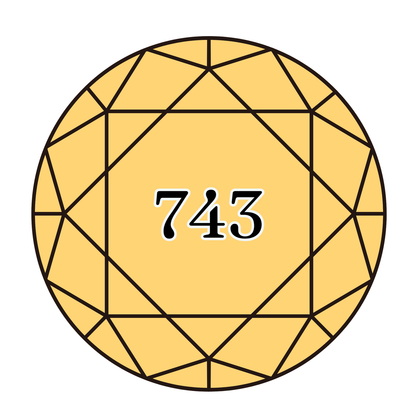 True North Diamond Art Round Diamond Drills 743 - Medium Yellow - Round Bulk Diamond Drills