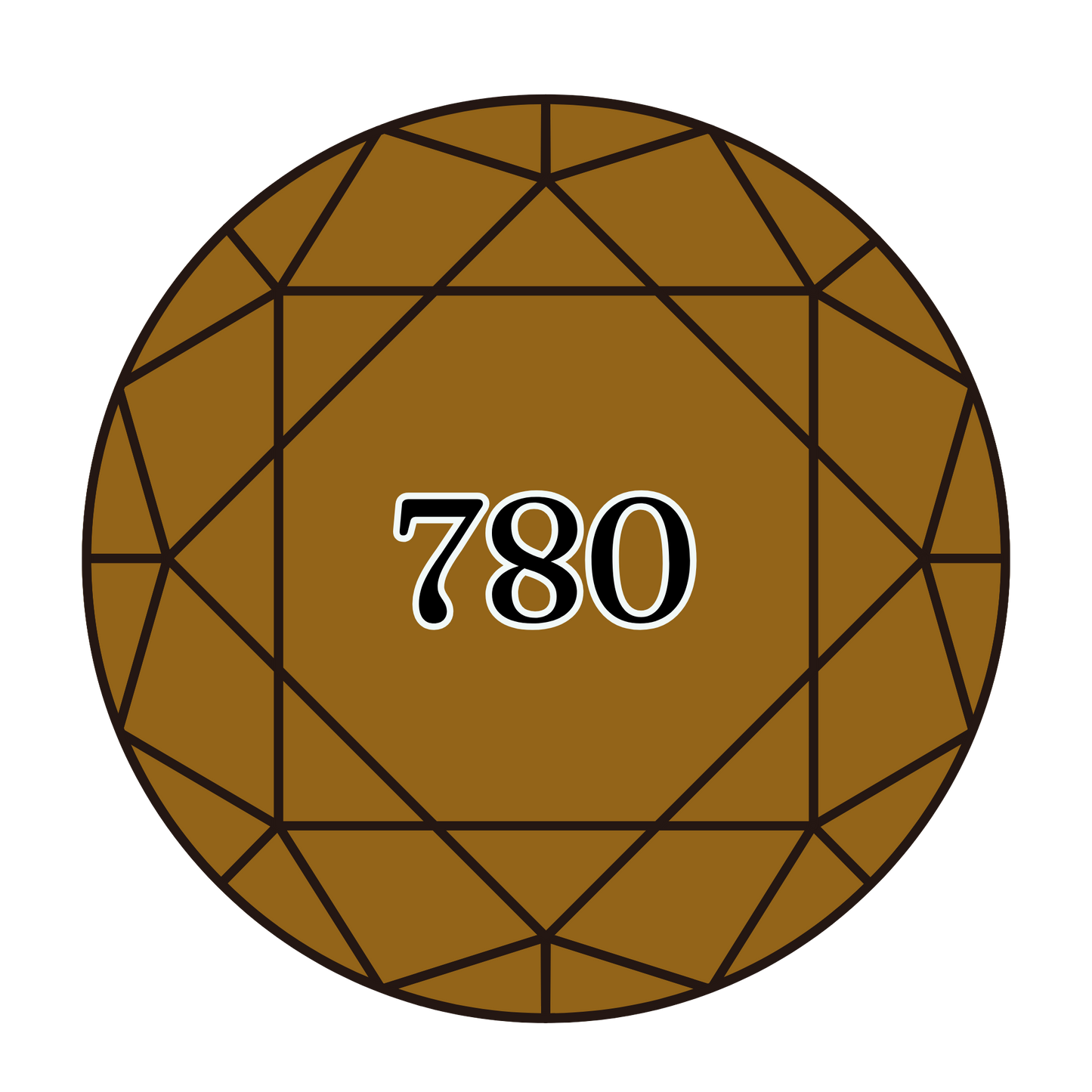 True North Diamond Art Round Diamond Drills 780 - Ultra Very Dark Topaz - Round Bulk Diamond Drills