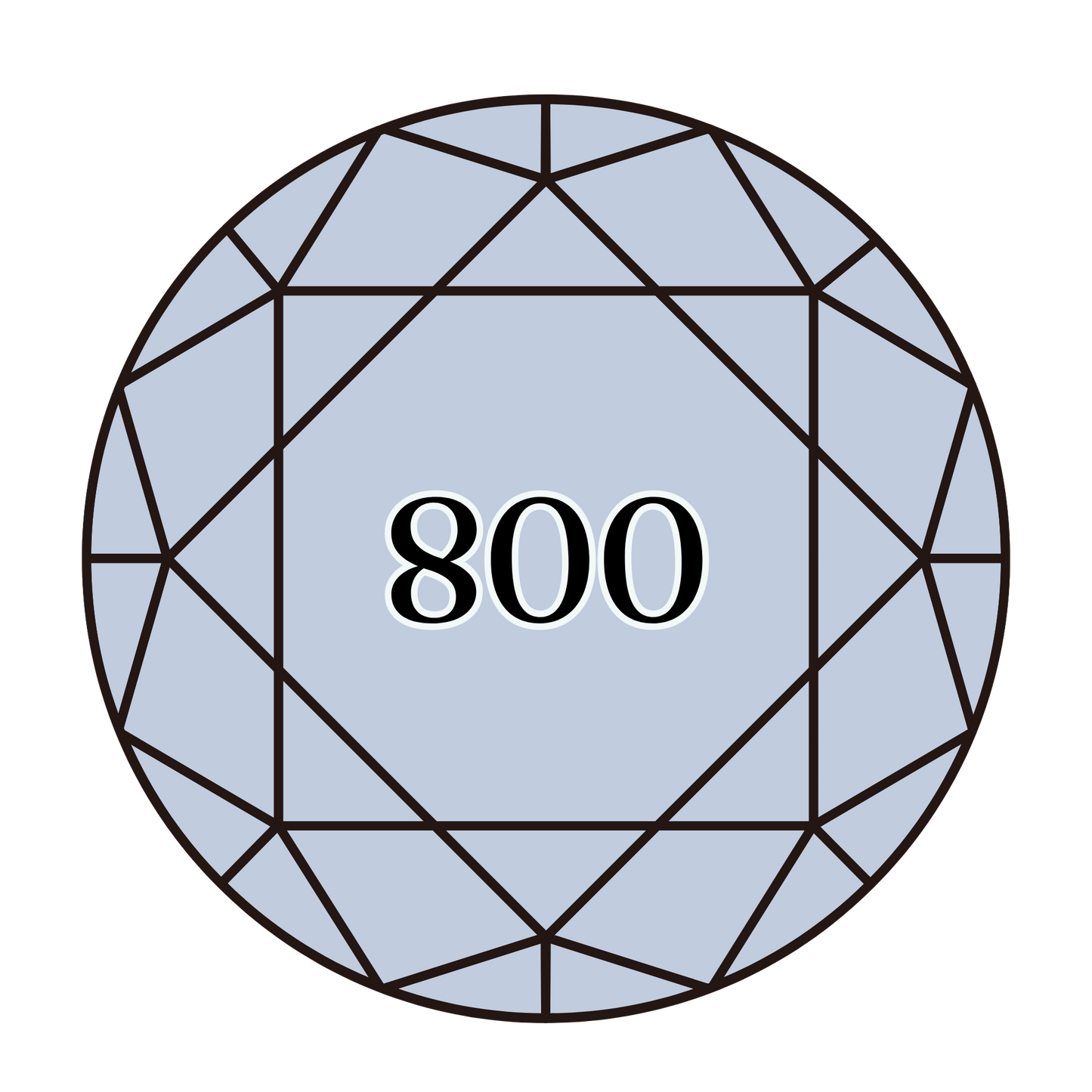 True North Diamond Art Round Diamond Drills 800 - Pale Delft Blue - Round Bulk Diamond Drills