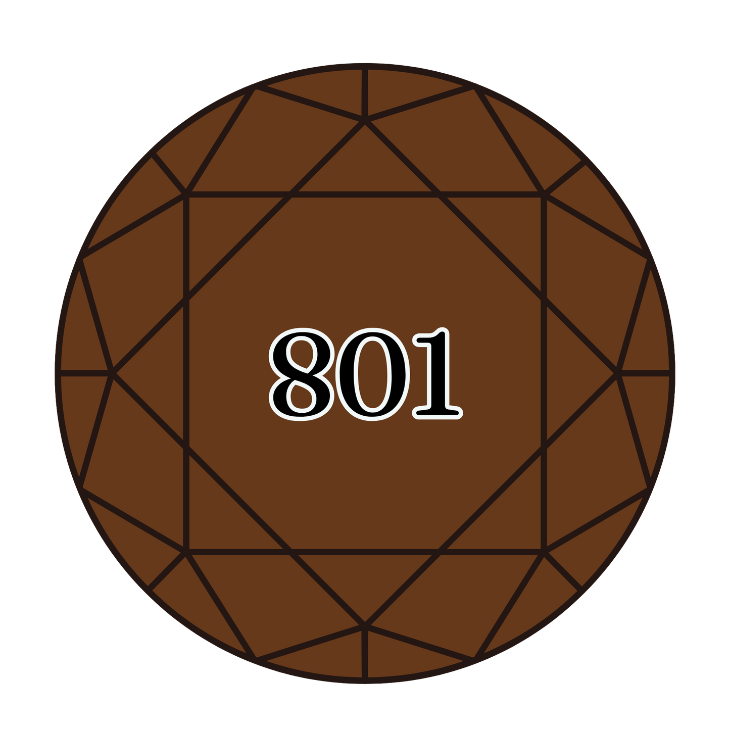 True North Diamond Art Round Diamond Drills 801 - Dark Coffee Brown - Round Bulk Diamond Drills